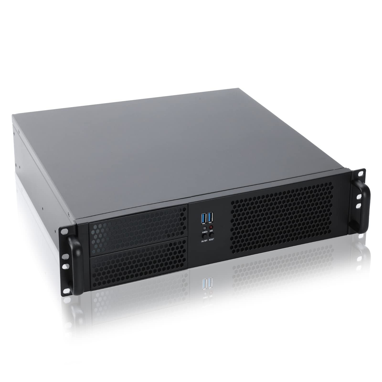 Rackchoice 2U Micro Atx Compact Rackmount 2 X 5.25 Chassis Support Atx Ps2 Psu With Side 80Mm Fan