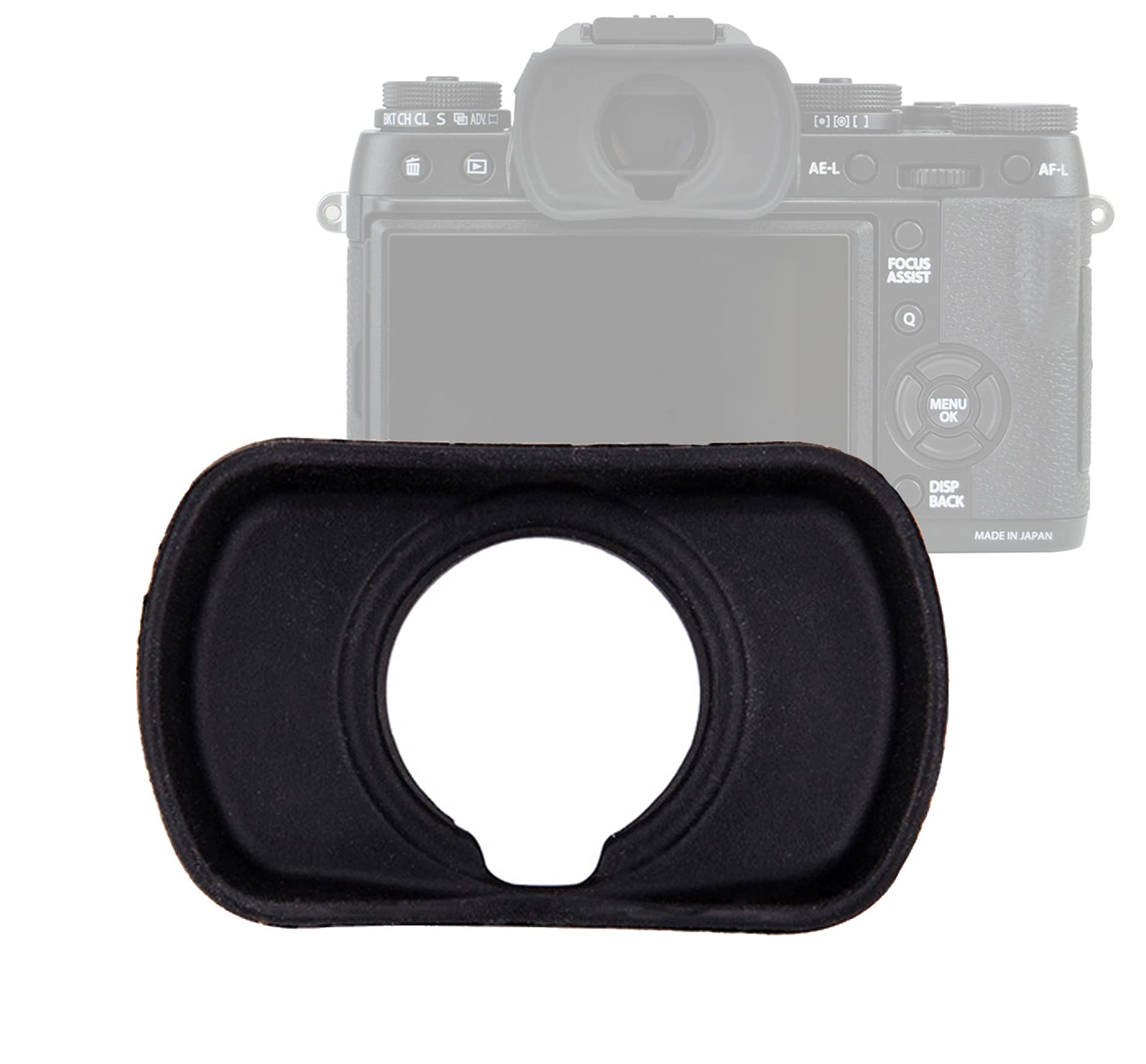JJC EF-XTL Soft Silicone Eye cup Eyepiece for Fuji XT1 XT2 XT3 XT4 GFX-50S GFX100 X-H1, XT4 Eyecup, XT3 Eyecup, GFX 100, EC-XT L