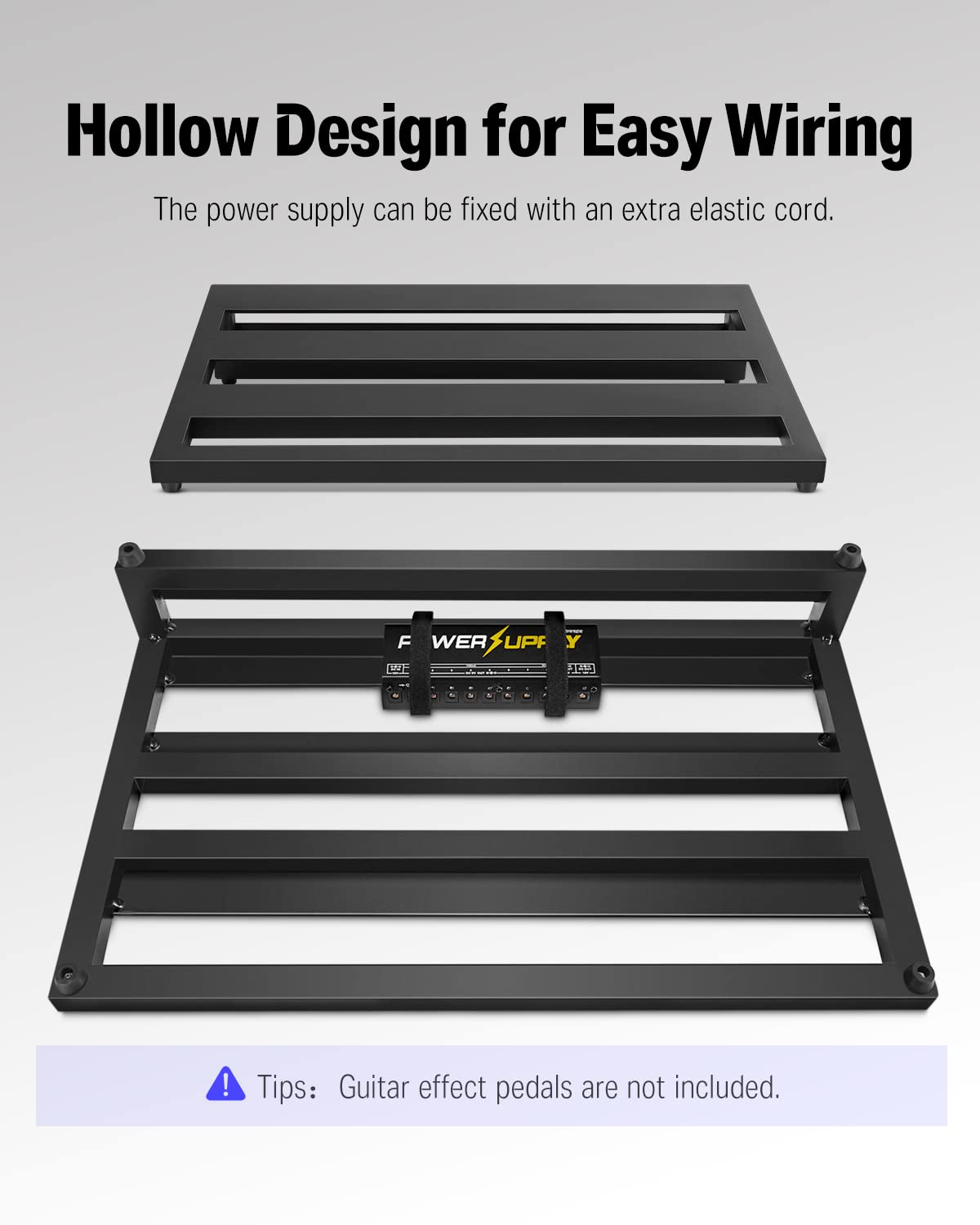 Donner Guitar Pedal Board Case Db-3 Aluminium Pedalboard 20 X 11.4 X 4 With Bag