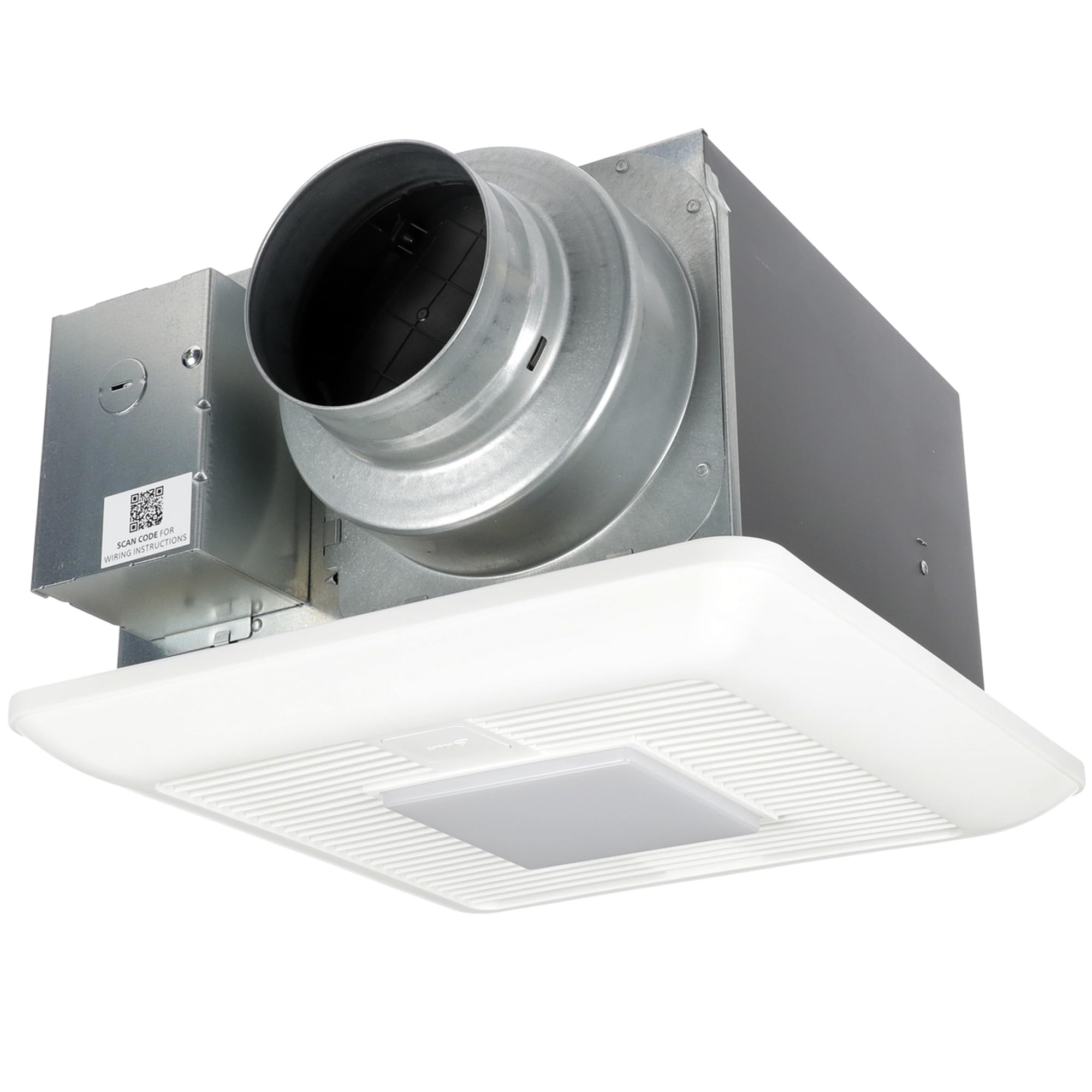 Panasonic WhisperGreen Select Dual Speed Ceiling Mount Exhaust Fan with LED Light, Customizable, 30 to 110 CFM, FV-0511VKSL2
