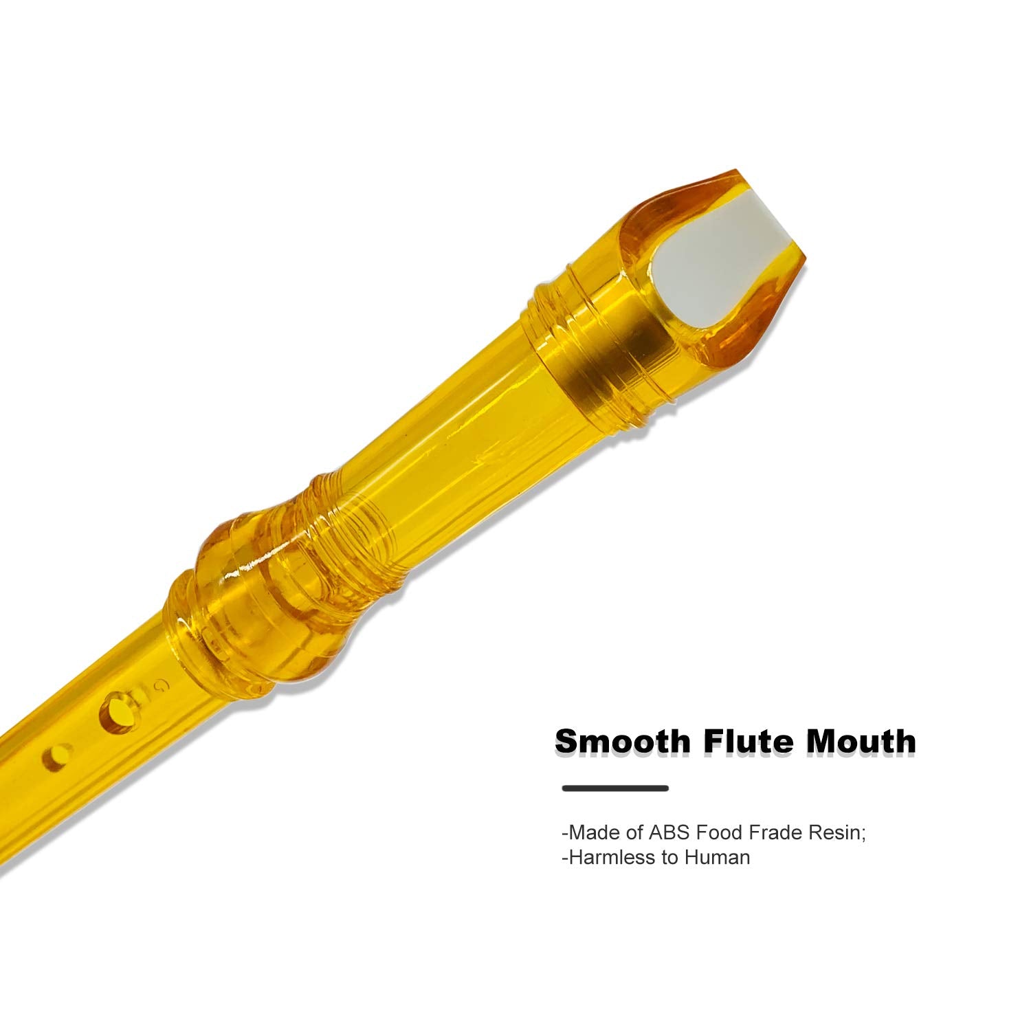 Sjoys Engiegee 8 Hole Soprano Descant Recorder Kids Music Flute With Cleaning Rod & Case Bag For School Student Home Entertainme