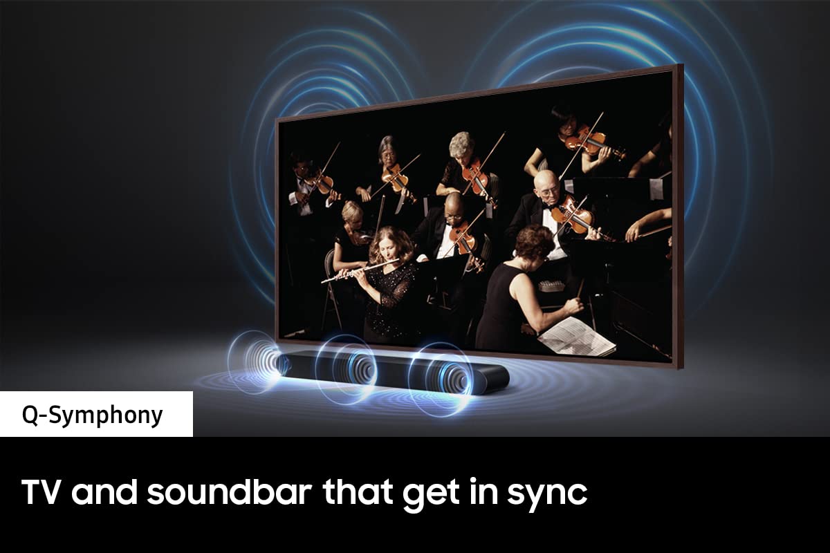 Samsung Hw-S50B/Za 3.0Ch All-In-One Soundbar W/Dolby 5.1, Dts Virtual:X, Q Symphony, Built In Center Speaker, Adaptive Sound Lit