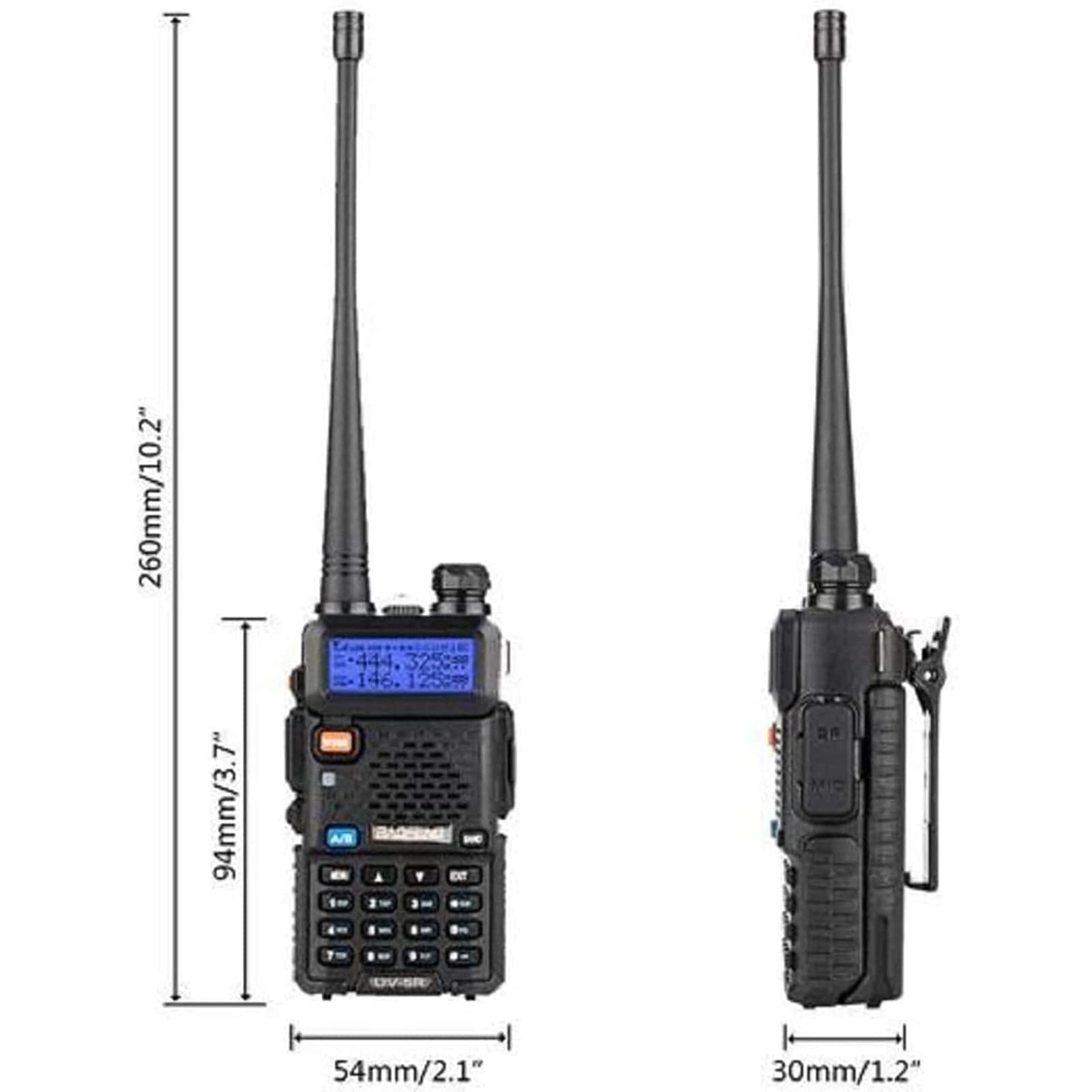 BAOFENG UV-5R Dual Band Walkie Talkies Pack of 10 - Long Range Handheld Ham Radio for Adults, Black