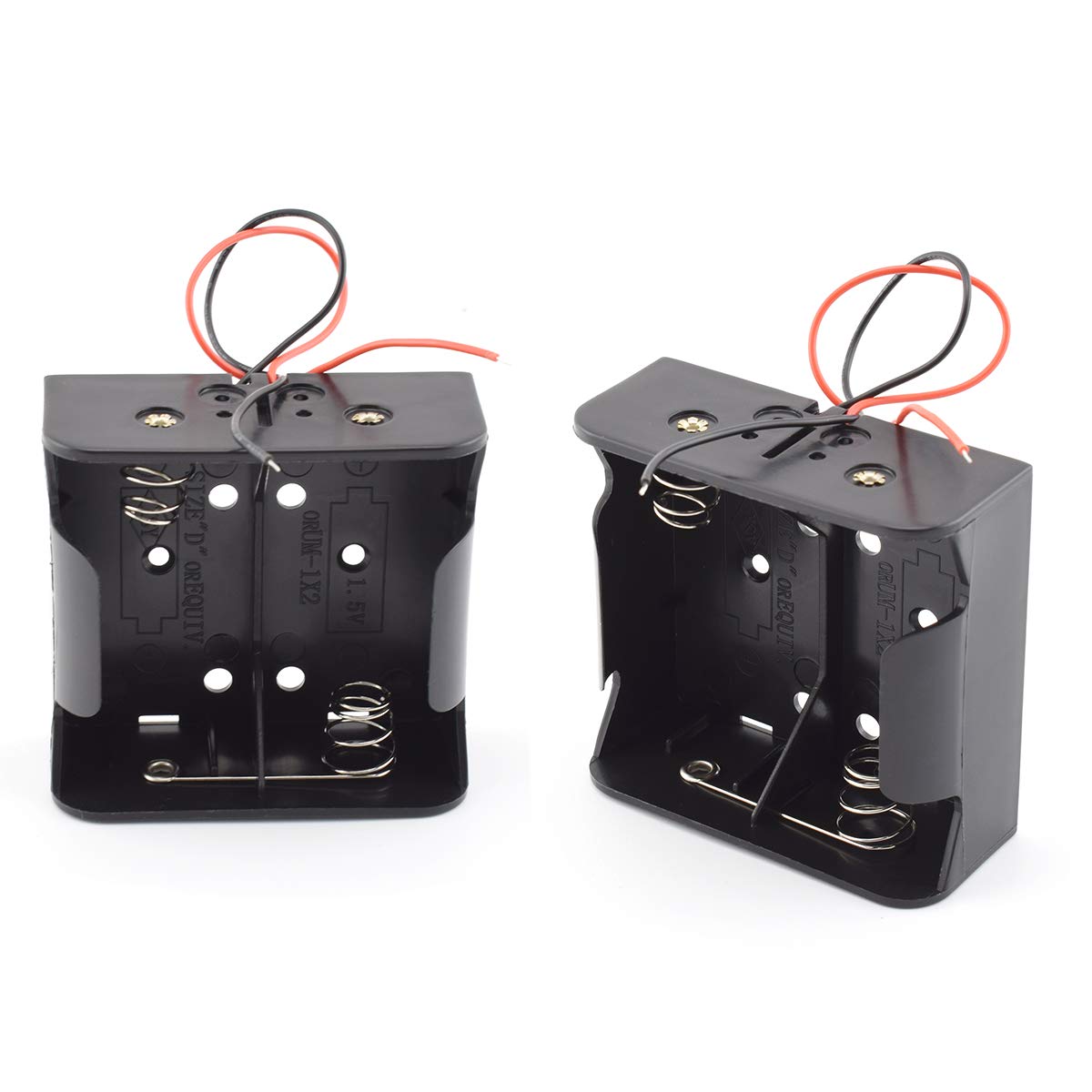Sdtc Tech 2 Pack 2 Slot D Cell Battery Holder 3V D Size Battery Case Box With Wire Leads