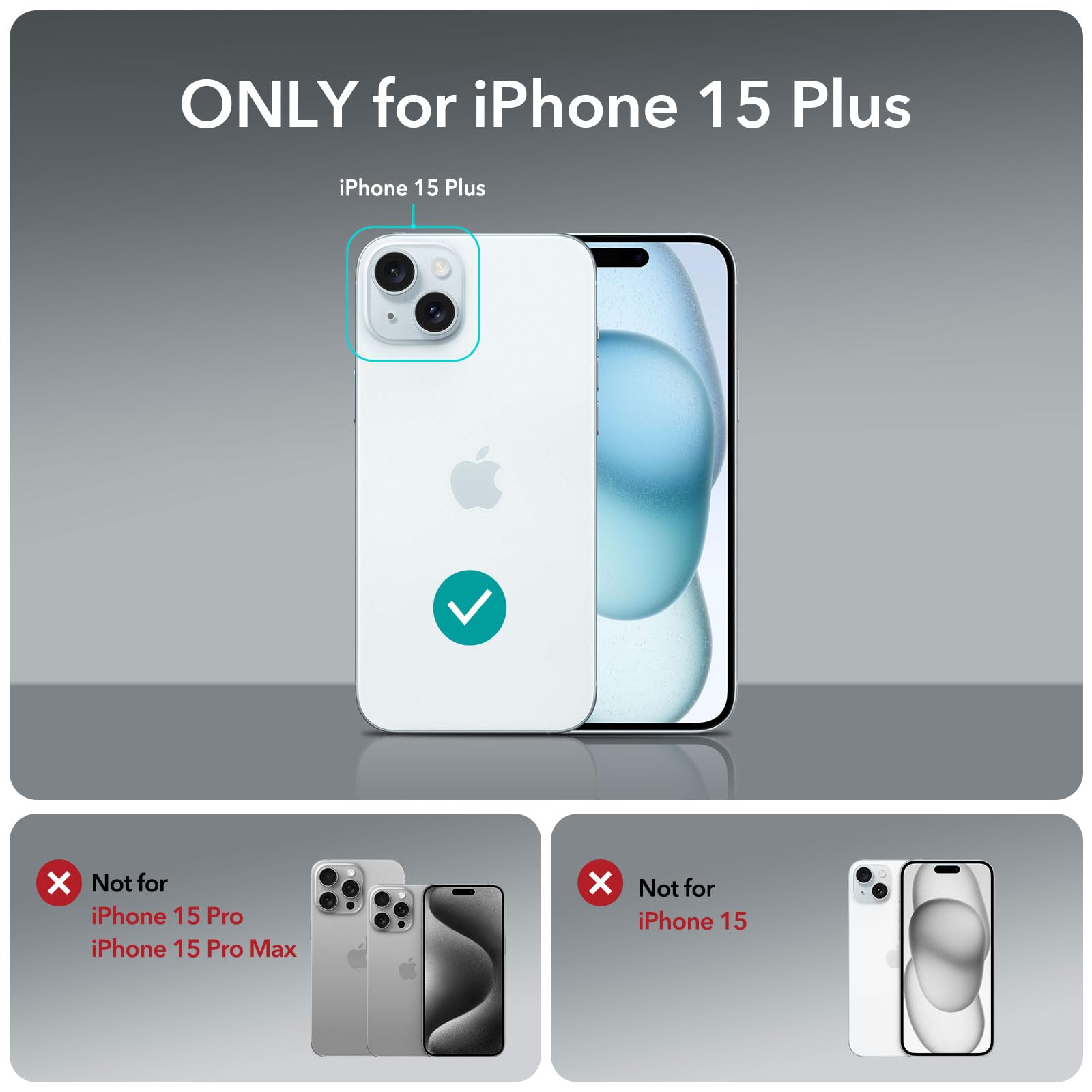 Esr Clear Case For Iphone 15 Plus Case, Shockproof Thin Cover, Yellowing Resistant Slim Transparent Tpu Phone Case, Zero Series,