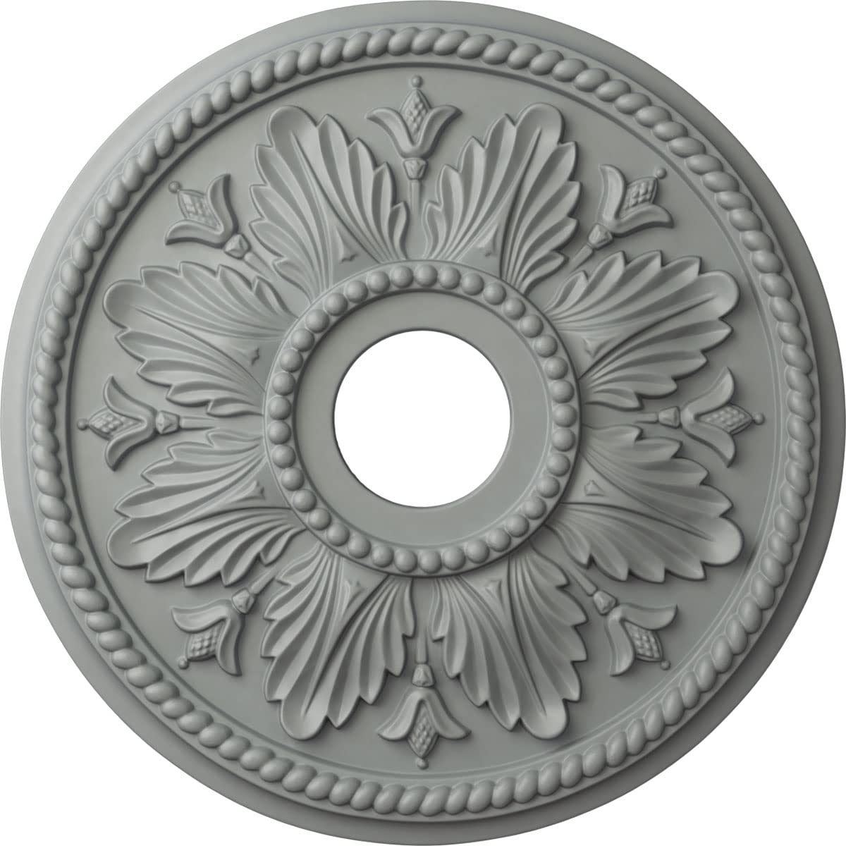 Ekena Millwork Cm18Ed1 Edinburgh Ceiling Medallion, 18 1/8''Od X 3 1/2''Id X 2 3/4''P, Factory Primed