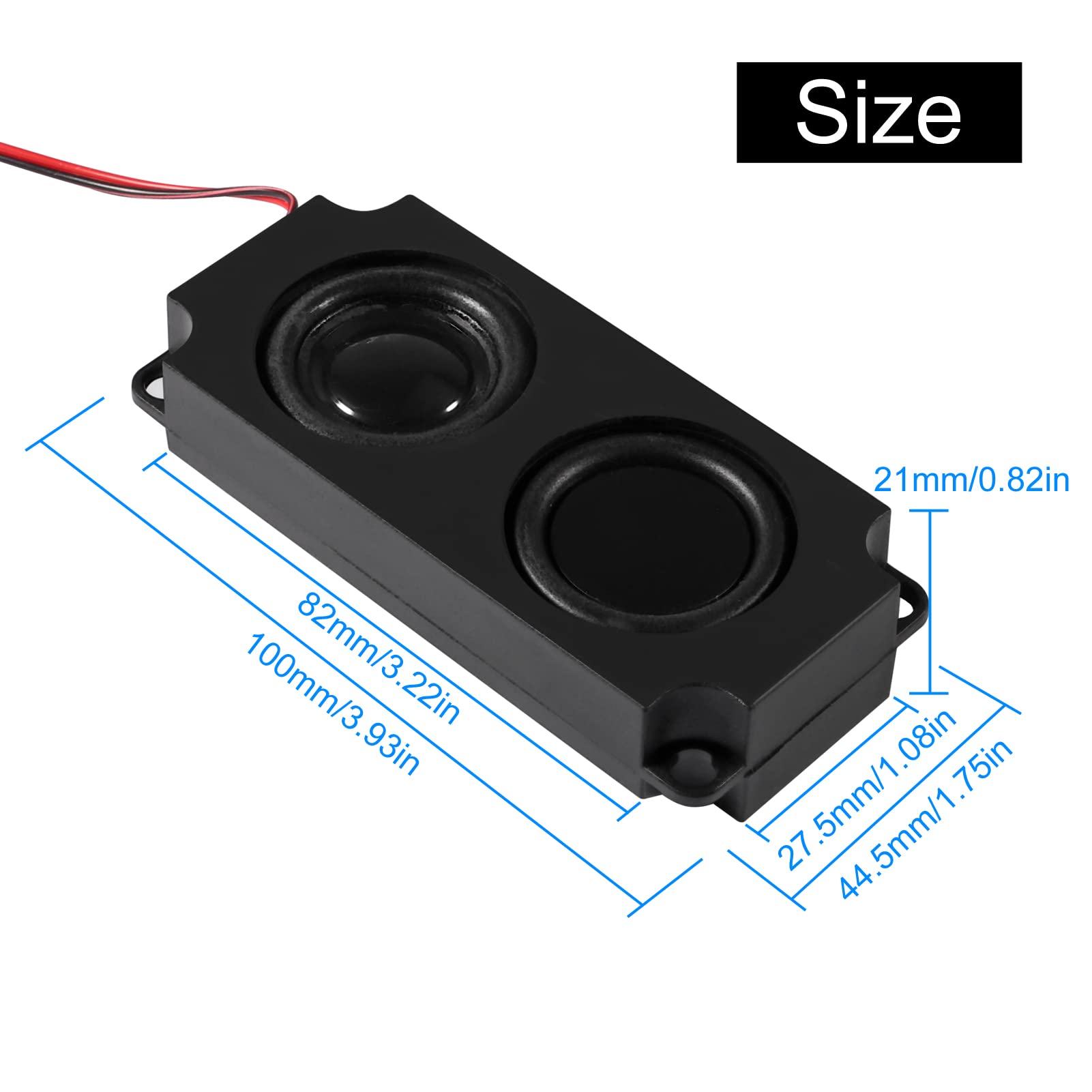 4Pcs Speaker 5 Watt 8 Ohm Double Cavity Mini Speaker Full Range Cavity Advertising Machine Small Speaker 3.3V 5V With Jst Ph2.5M