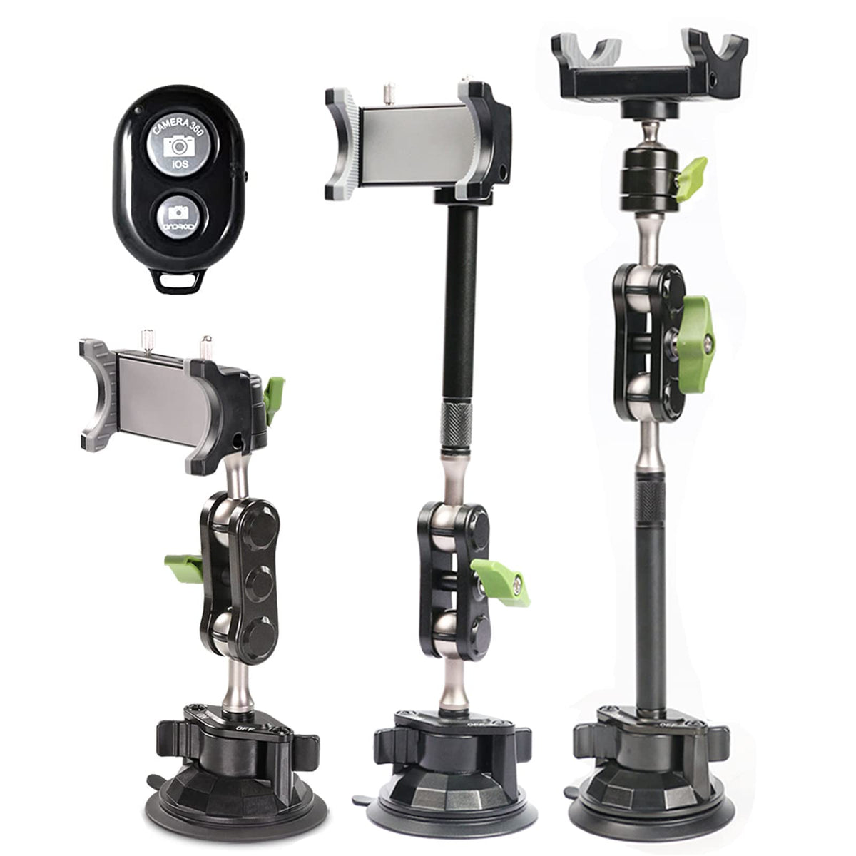 Leepiya Car Phone Mount Video Recording Universal Magic Arm Suction Car Phone Holder Mount Windshield Window Glass Dashboard Vlo