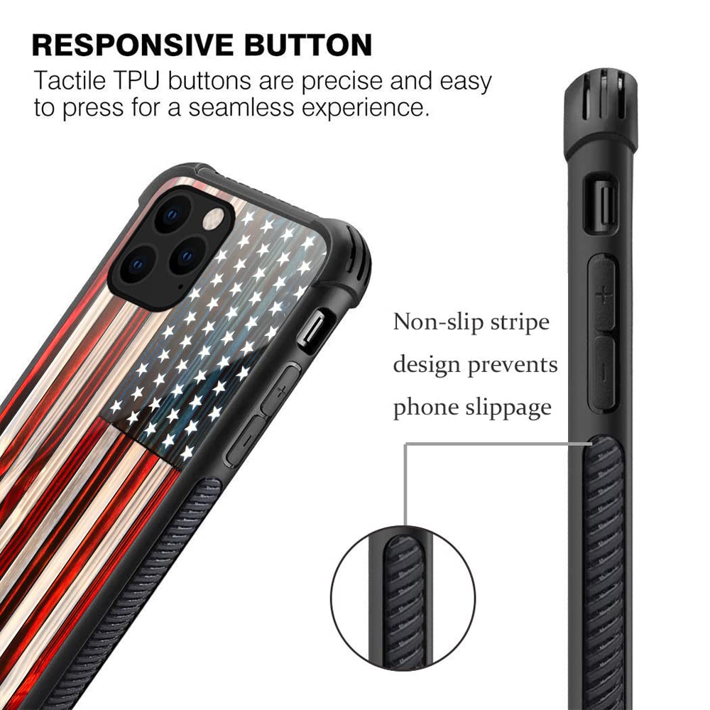 Tnxee Case Compatible With Iphone 13 Case, Old Glory Traditional American Flag Pattern Design Case For Iphone 13 Cases For Men W