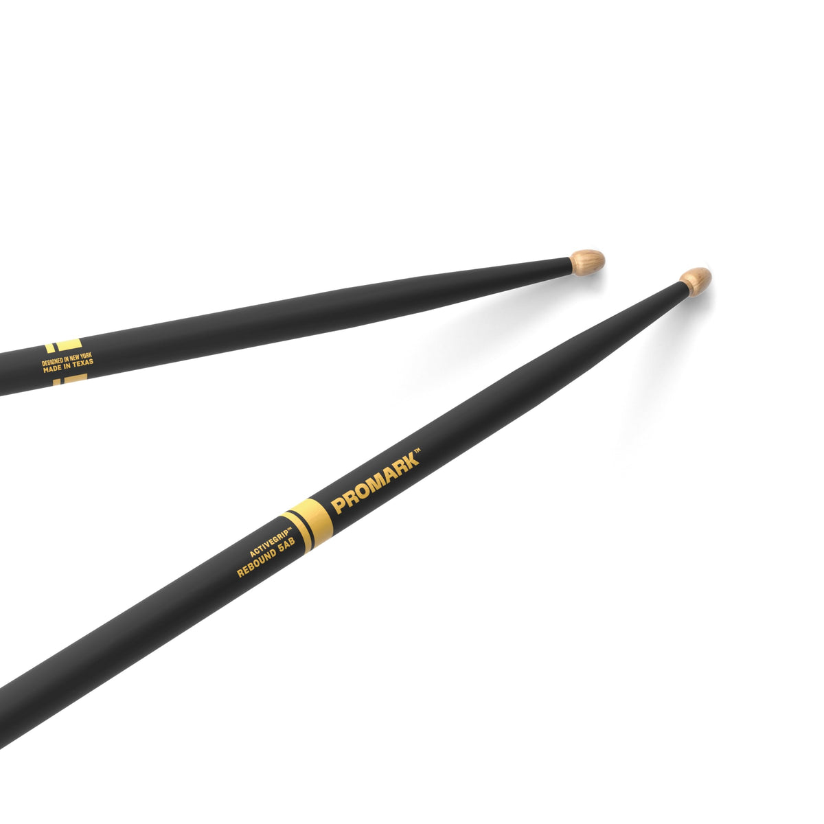 Promark Rebound 5Ab Activegrip Hickory Drumsticks   Enhanced Grip For Precision Drumming   Acorn Wood Tip   1 Pair