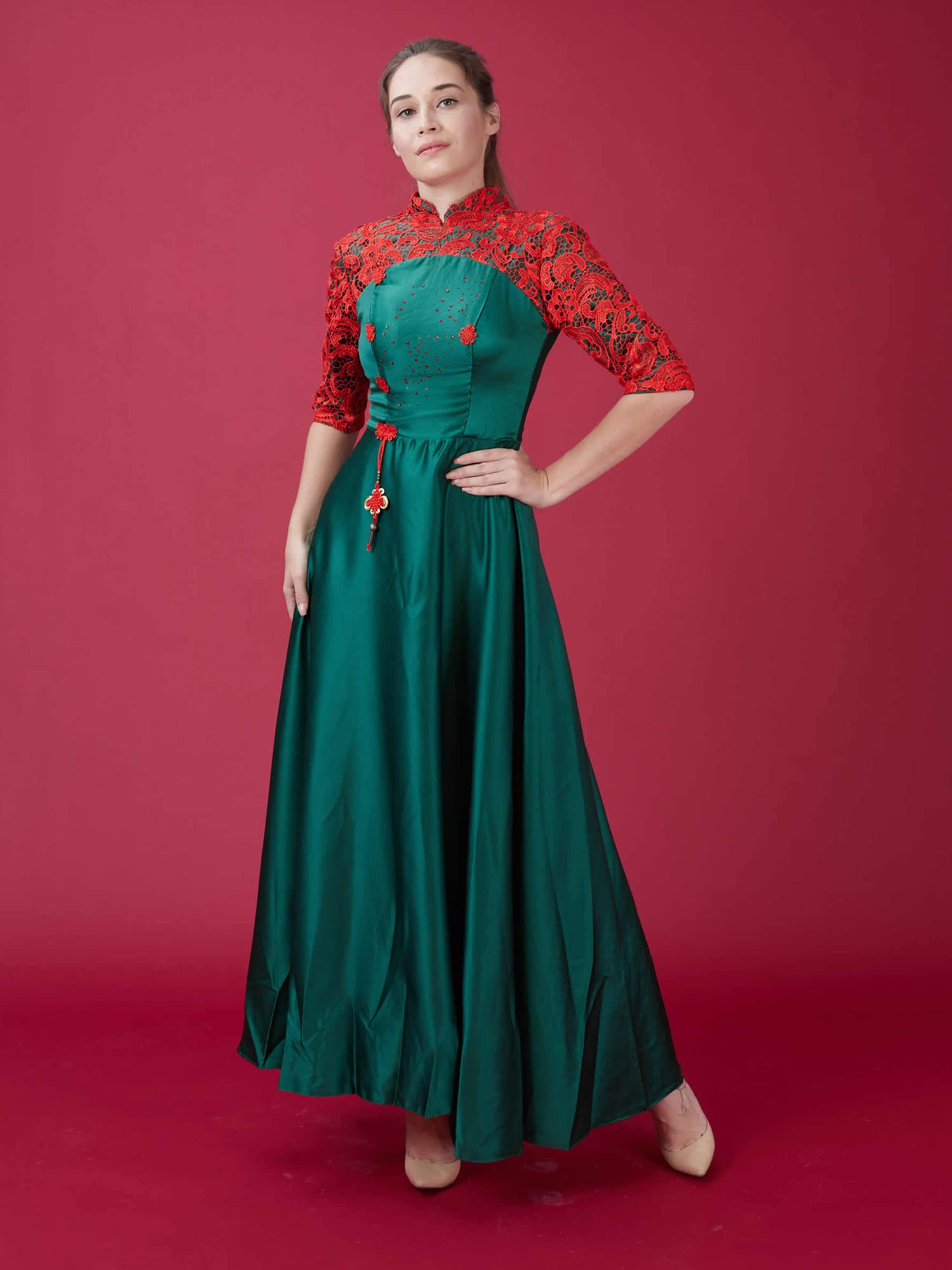 Yizhily Seamless Photo Photography Background Paper Backdrop For Photoshoot, 107'' X36', Flame