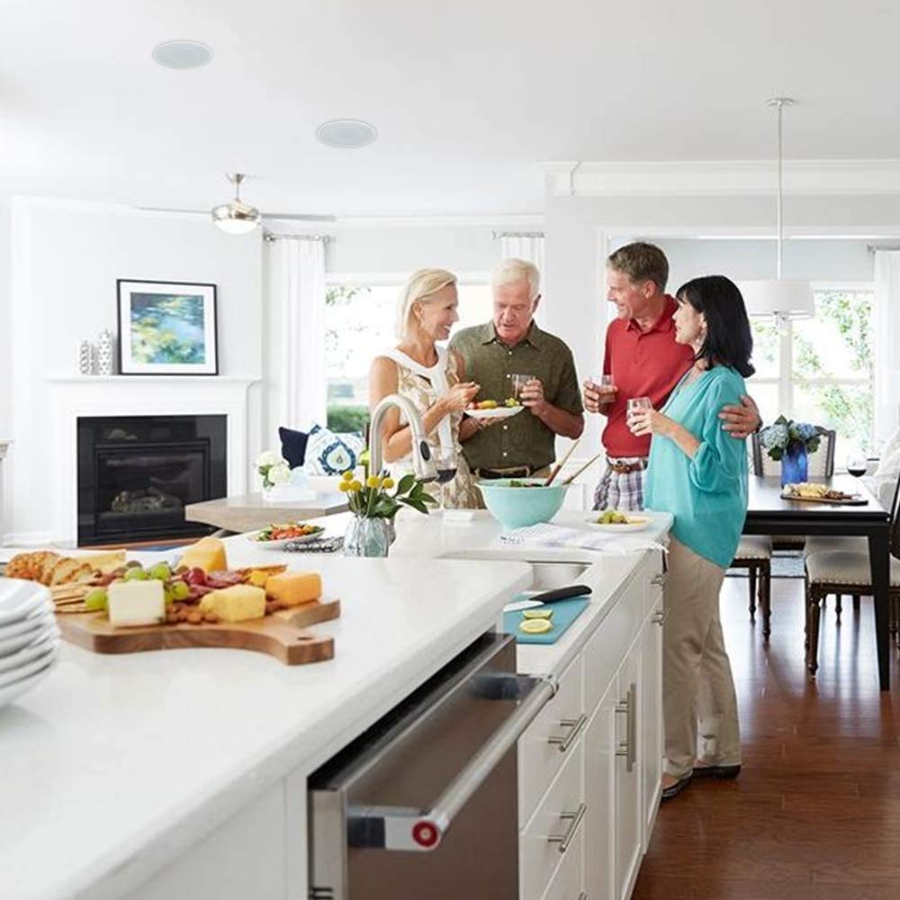 Herdio 4    Hcs418 160 Watts 2 Way Flush Mount In Ceiling In Wall Passive Speakers Great For Bathroom, Kitchen,Living Room,Offic