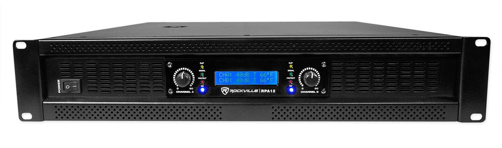 Rockville 5000 Watt Peak / 1400w RMS 2 Channel Power Amplifier Pro/DJ Amp (RPA12)