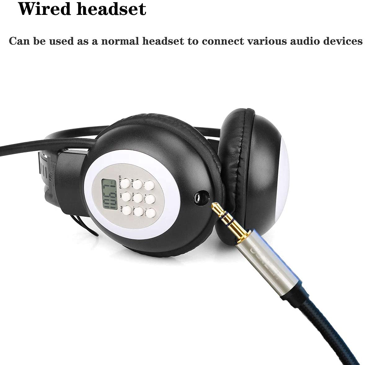 Retekess Tr101 Fm Radio Headphones, Headset For Mowing, Digital Wireless Radio For Mowing, Walking, Riding, Powered By Aa Batter