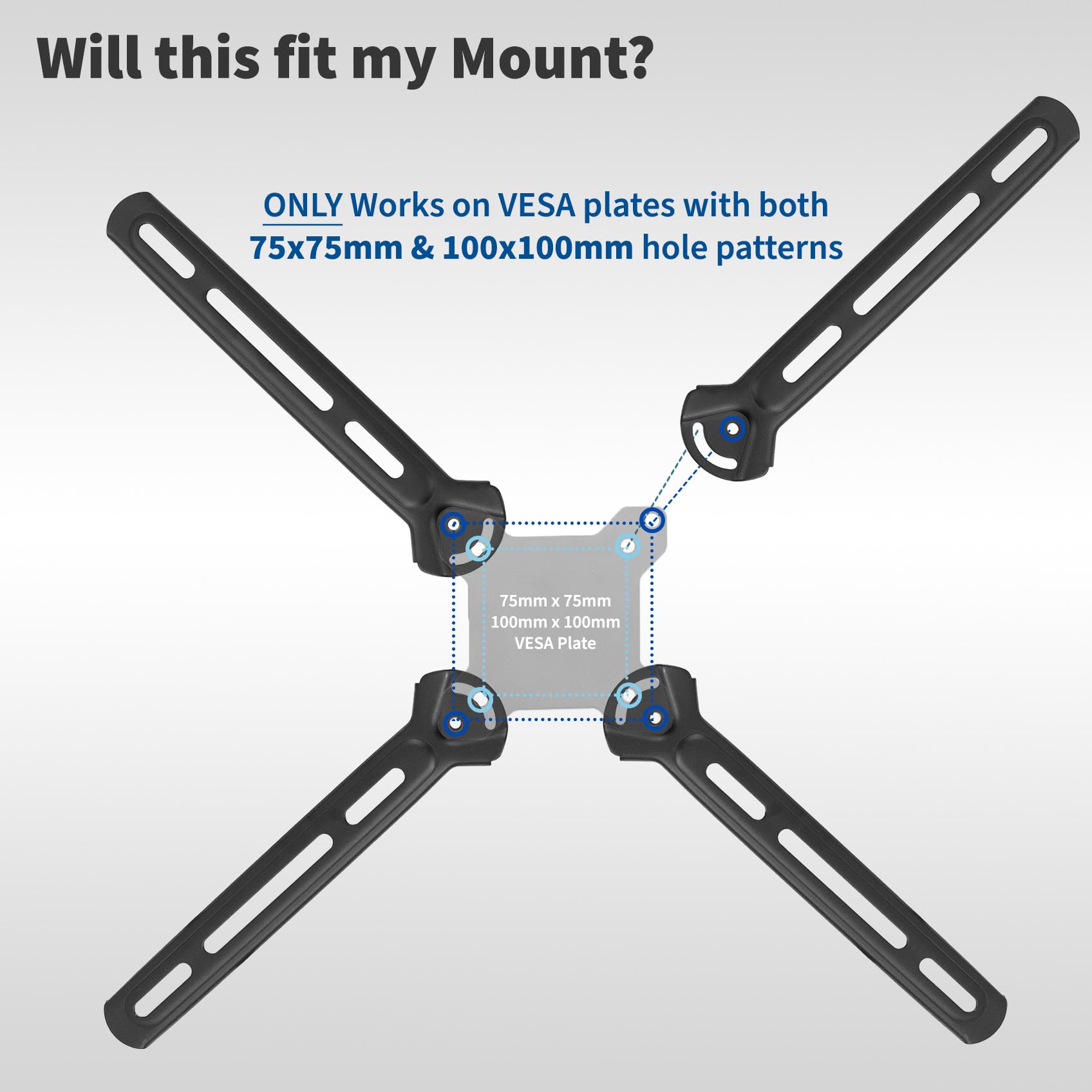 Vivo Steel Vesa Mount Adapter Plate Brackets For Lcd Screens Weighing 99 Lbs, Conversion Kit For Vesa Up To 400X400Mm, Mount Ad4