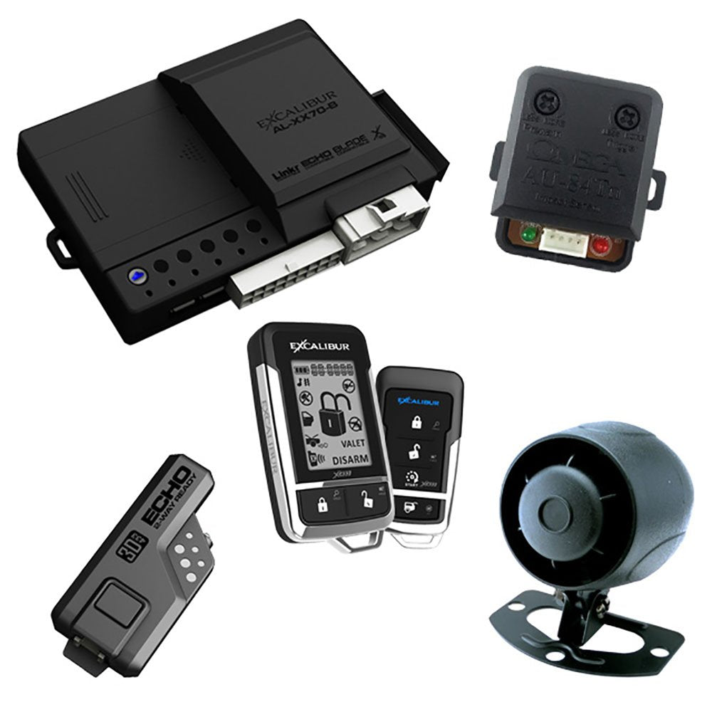 Excalibur Al18703Db 2 Way Paging Remote Start/Keyless Entry/Vehicle Security System (With 2 Button Lcd Remote And Sidekick Remot