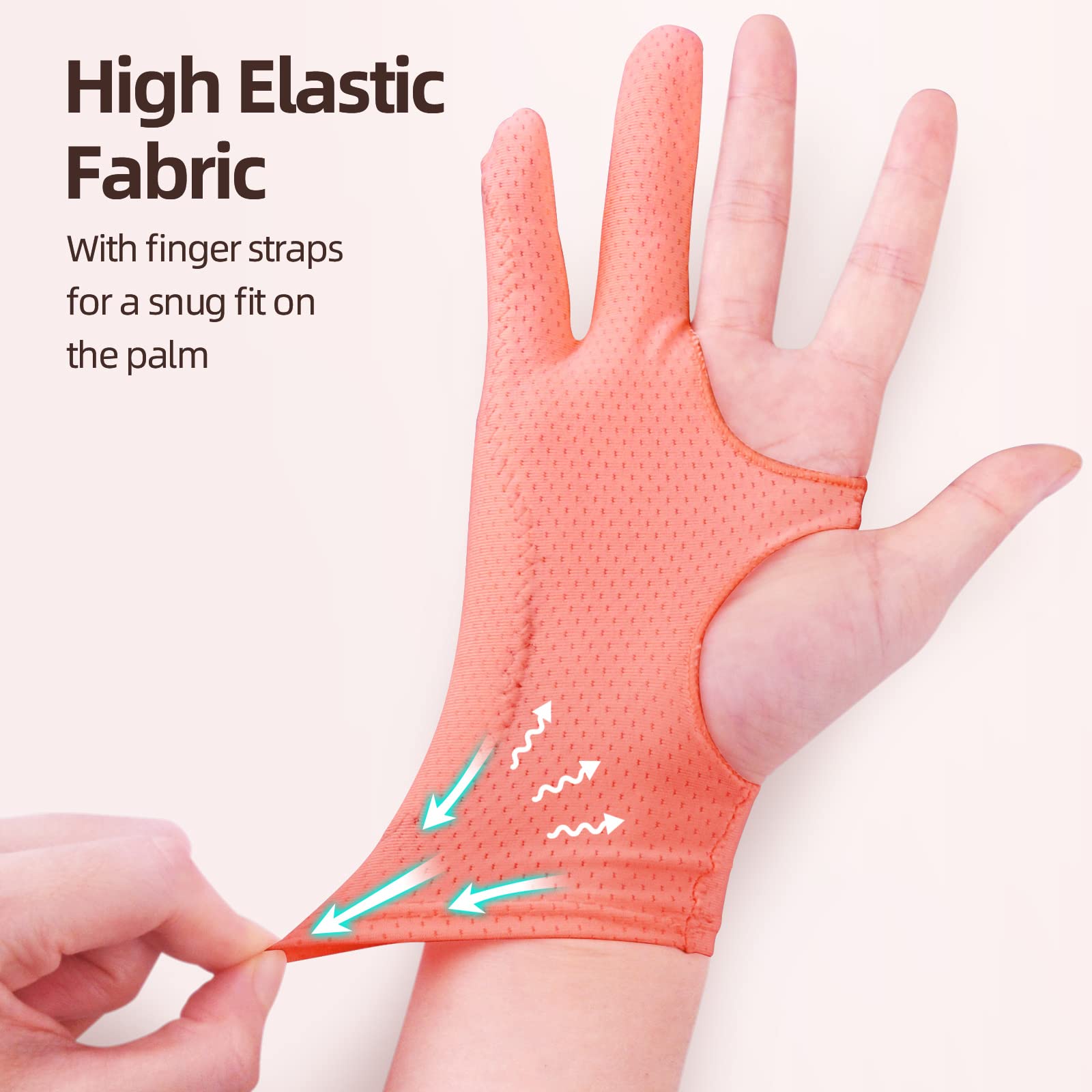 Artist Drawing Glove For Women [2 Pack Pink] 3 Layer Palm Rejection Right/Left Hand Digital Graphic Tablet Ipad Art Gloves Two F