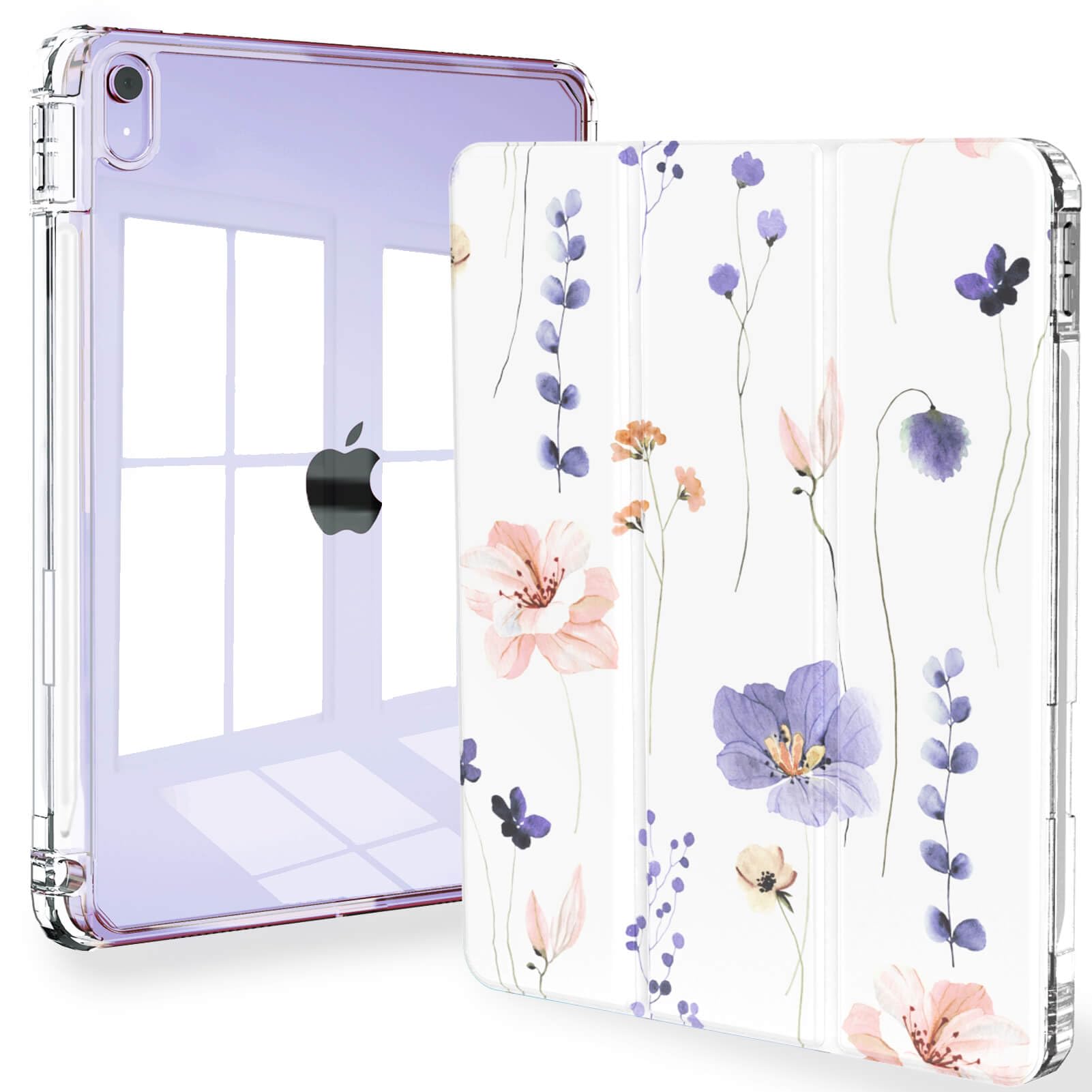 Feams Case For Ipad Air 11 Inch M2 (2024) / Ipad Air 5Th Generation Case, Trifold Ipad Air 5Th/4Th 10.9 Inch 2022/2020 Case Clea