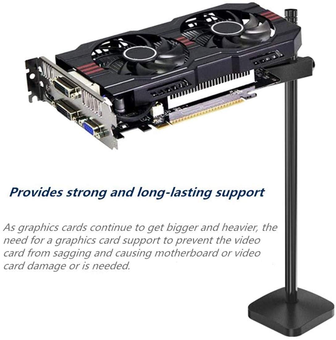 Graphics Card Gpu Brace Support, Video Card Sag Holder Bracket, Gpu Stand, Anodized Aerospace Aluminum (Black)