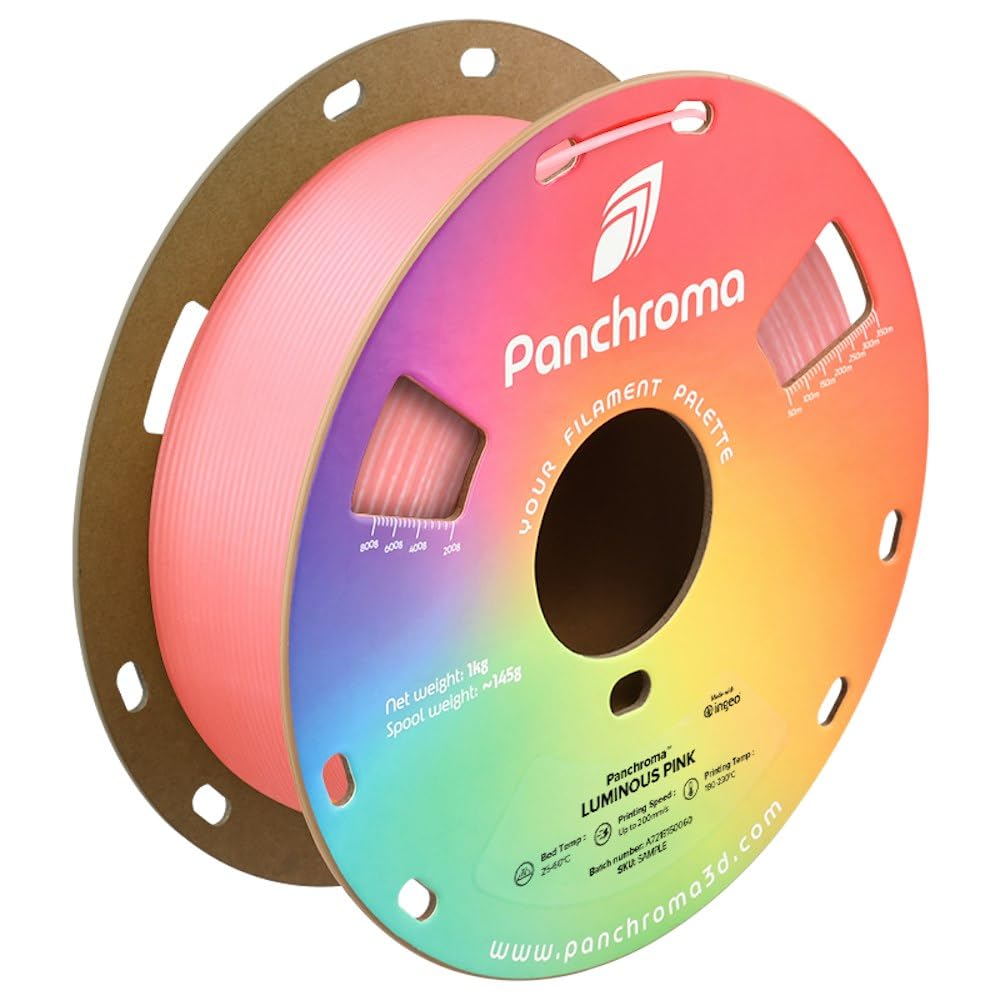Polymaker Panchroma Pla Filament, Luminous Pink 1.75Mm 3D Printing Filament, 3D Printer Pla Filament, Fit Most Fdm 3D Printers,