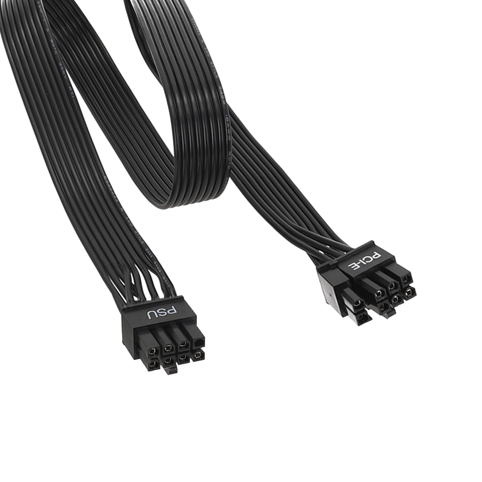 PCIe Cable for Corsair, 25 Inch 8 Pin PSU Male to 6+2 Pin GPU Male Power Cable for Thermaltake, ARESGAME Modular Power Supply (B