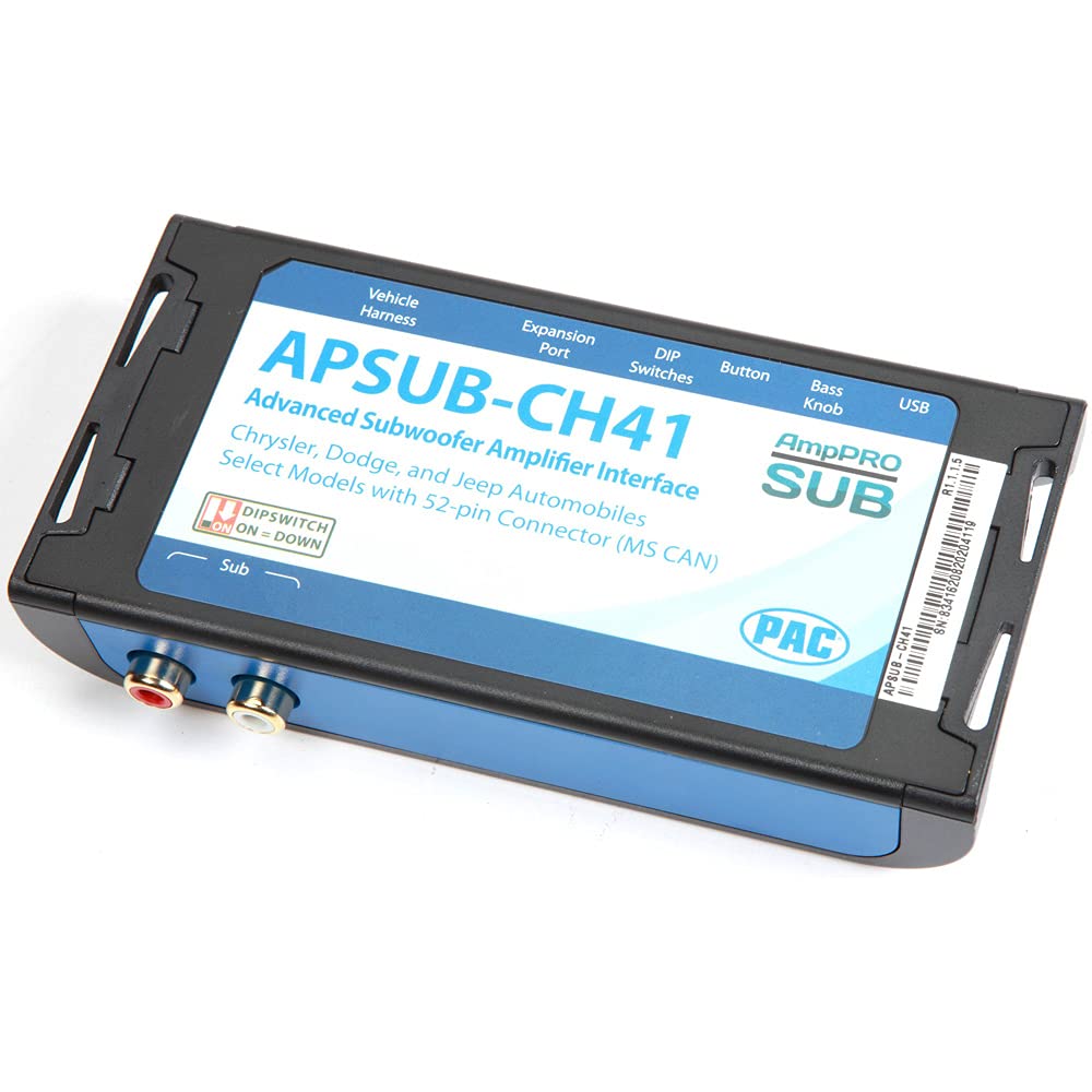 Pac Apsub-Ch41 Amppro Sub Advanced Amplifier Interface For Select 2013 To 2020 Chrysler, Ram, Jeep, And Dodge