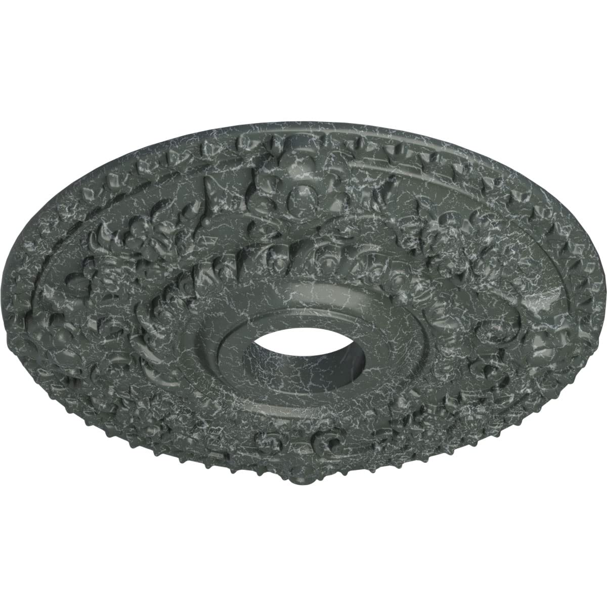 Ekena Millwork Cm18Roagc Rose Ceiling Medallion, Athenian Green Crackle