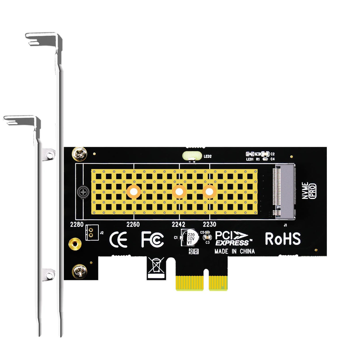Glotrends Pa09 X1 M.2 Nvme To Pcie X1 Adapter For 2230/2242/2260/2280 M.2 Nvme Ssd, Pcie X1 Installation