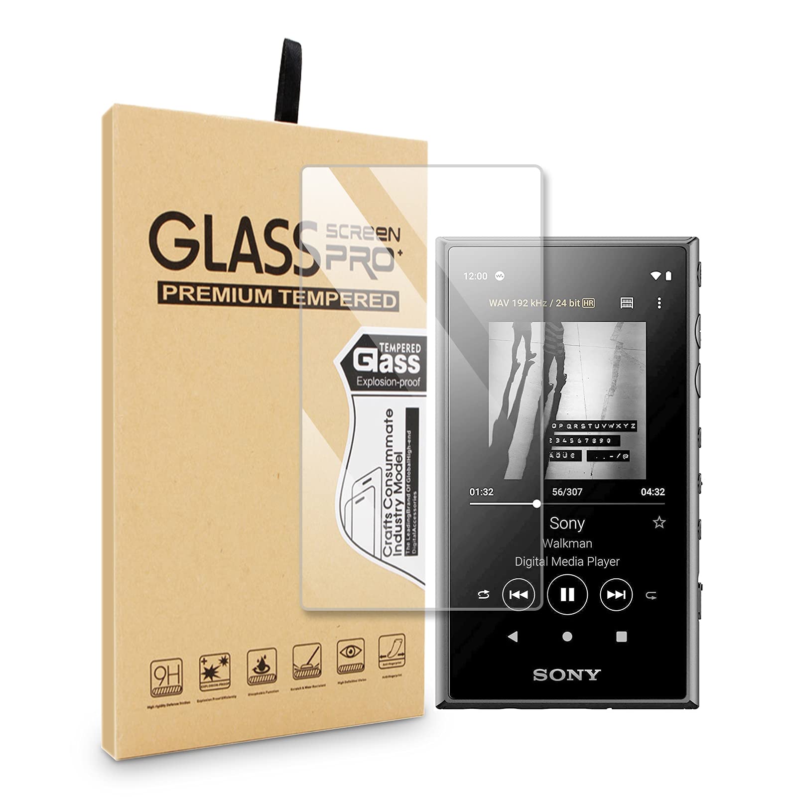 1Pc For Sony Walkman Nw A100 A105 A106Hn A100Tps Tempered Glass, 9H Ultra Protective Tempered Glass Screen Protector Film For So
