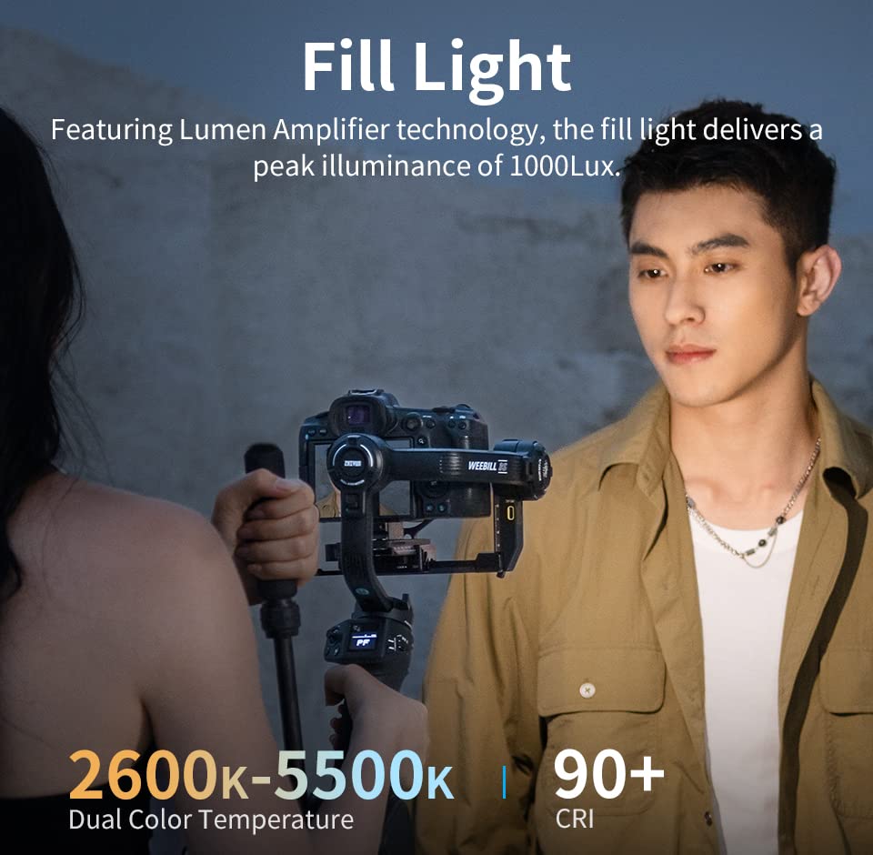 Zhiyun Weebill 3S [Official] Gimbal Stabilizer For Dslr And Mirrorless Camera Canon/Nikon/Sony/Panasonic/Fujifilm,Fill Light,Nat