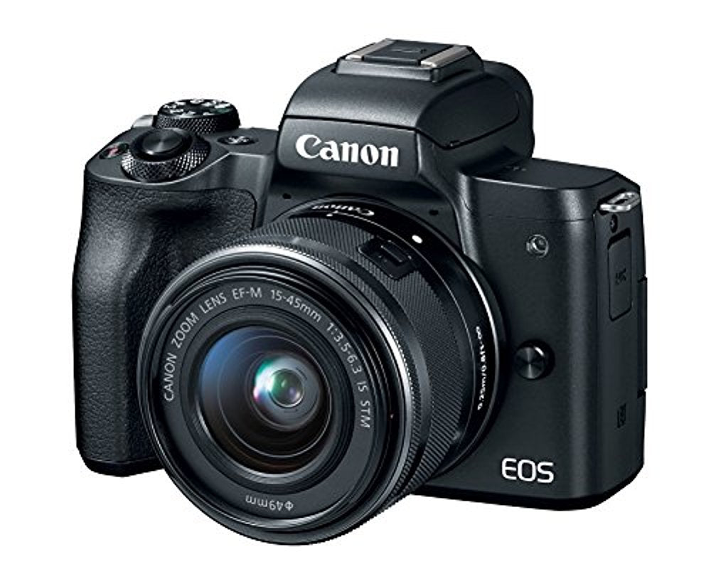 Canon EOS M50 Mirrorless Vlogging Camera Kit with EF M 15 45mm Lens, Black