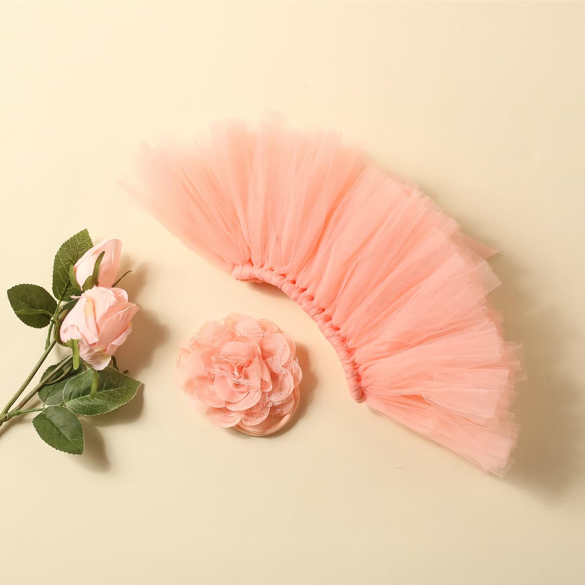 Ylsteed Newborn Girls Photography Prop Infant Tutu Skirt Newborn Lace Tulle Skirt Girl Photo Shoot Outfits Infant Princess Costu