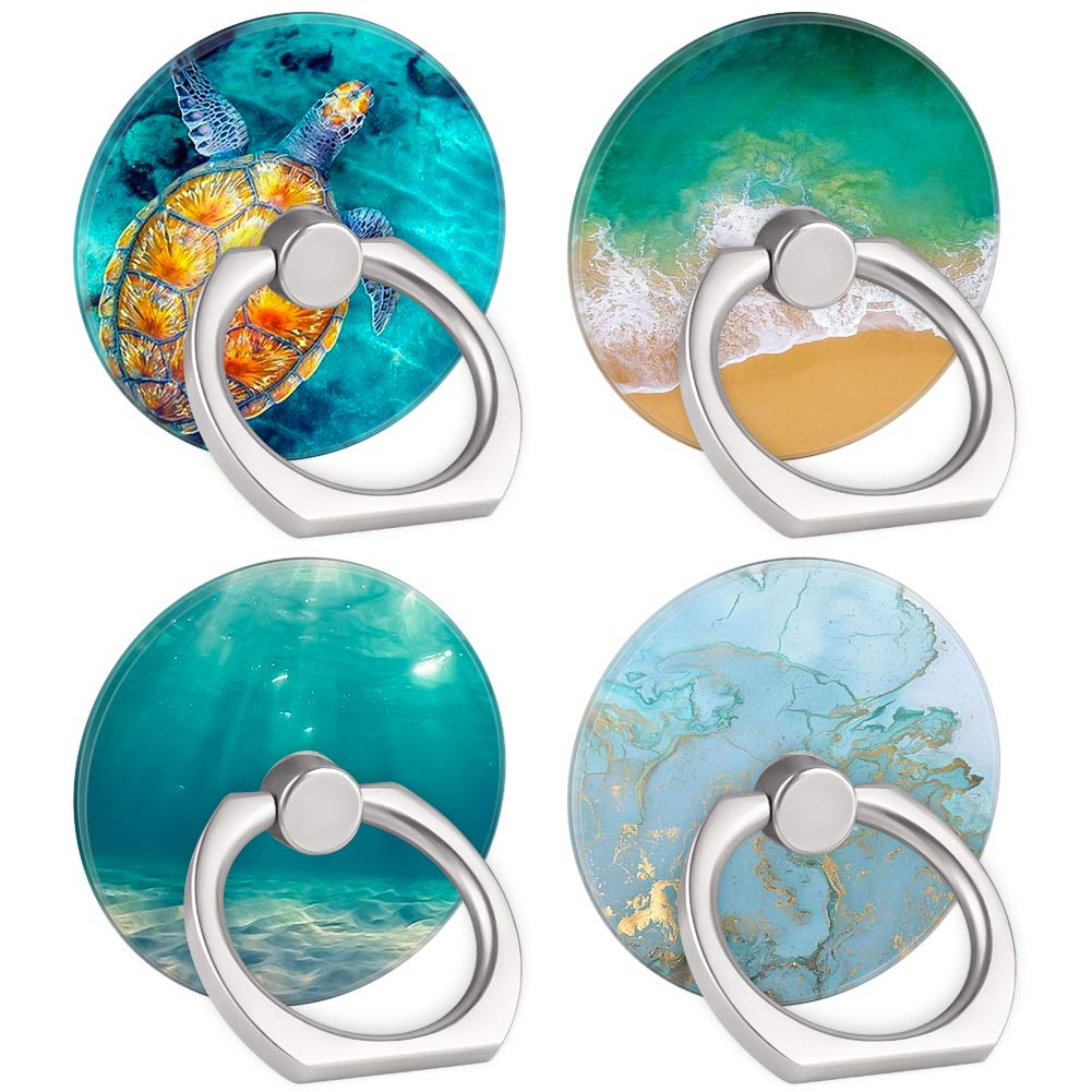 4 Pack Phone Ring Holder 360 Rotation Finger Stand Grip Kickstand For Smartphones And Tablets (Turtle)