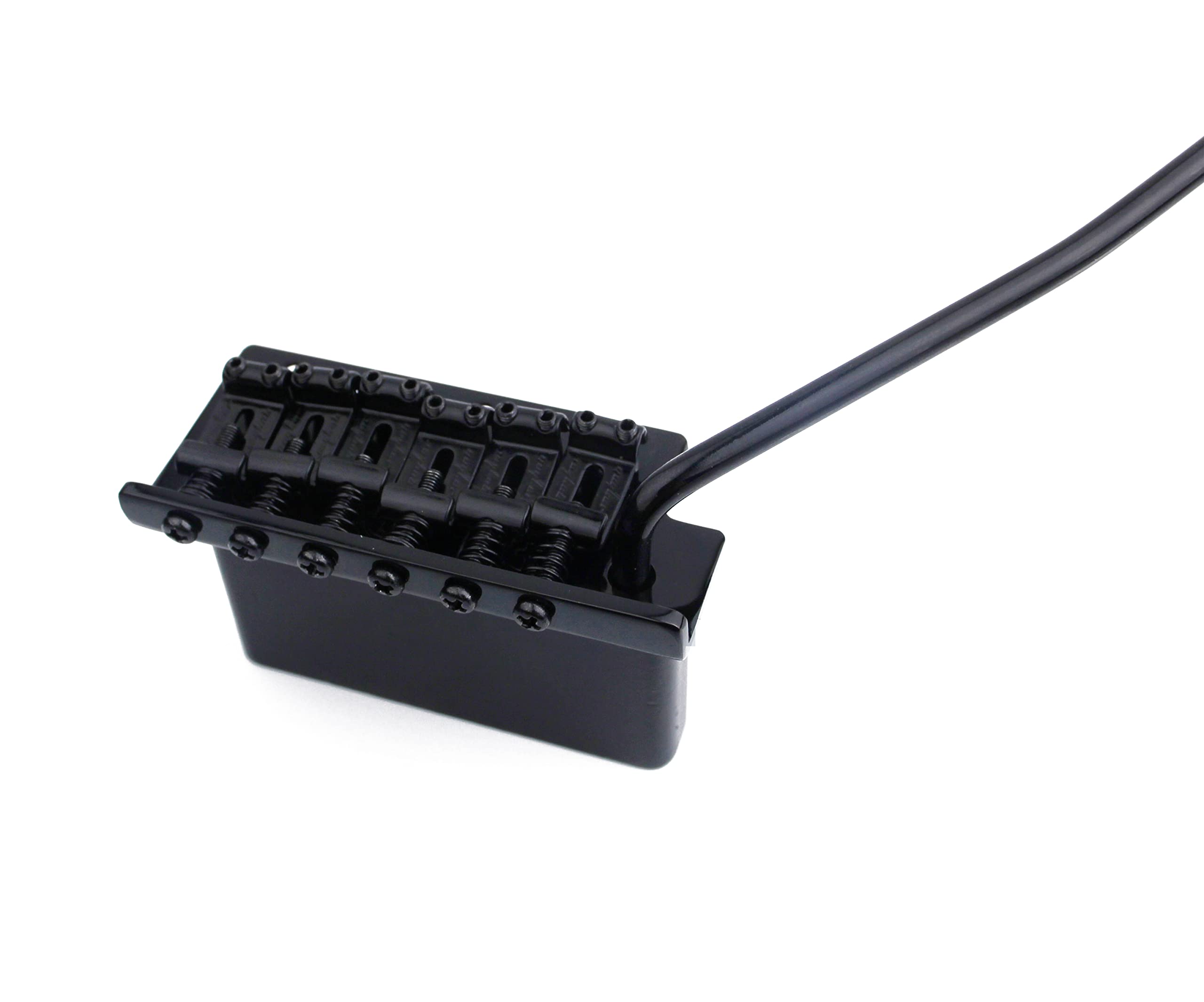 Guyker Tremolo Bridge Vintage Bent Steel Saddles And Zinc Block Compatible With Start St Electric Guitar (Gg 1004, Black)