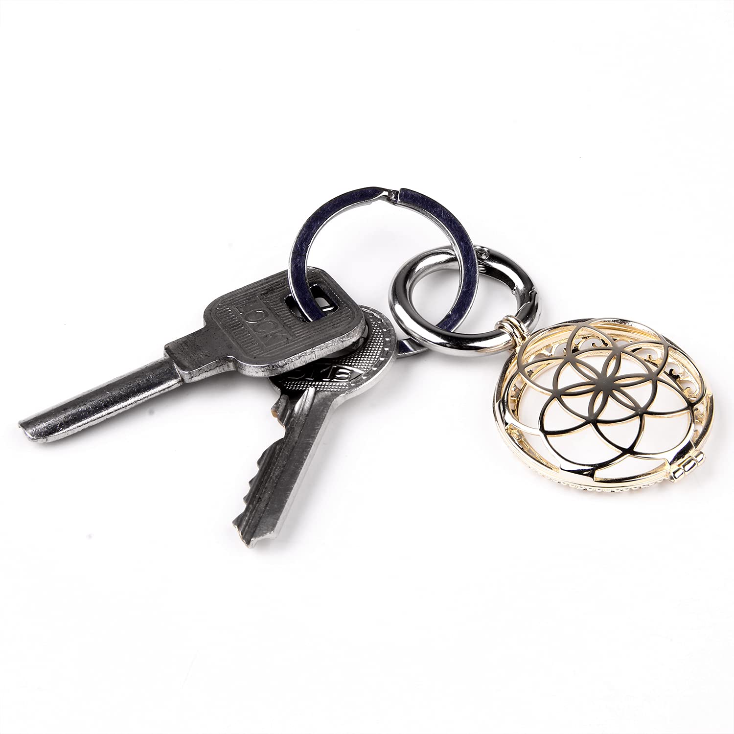 Viivy Viyiv Metal Keychain For Apple Airtag Protective Case Holder Key Ring Dog Luggage Bike   Gold