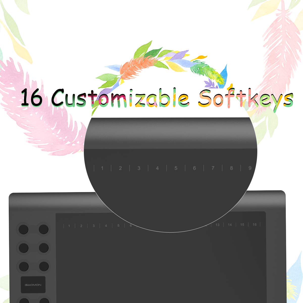 Drawing Tablet Gaomon M106K Pro 10 X 6.25 Inches Large Graphic Tablet, Digital Art Tablet Supports Tilt Function With 12 Shortcu