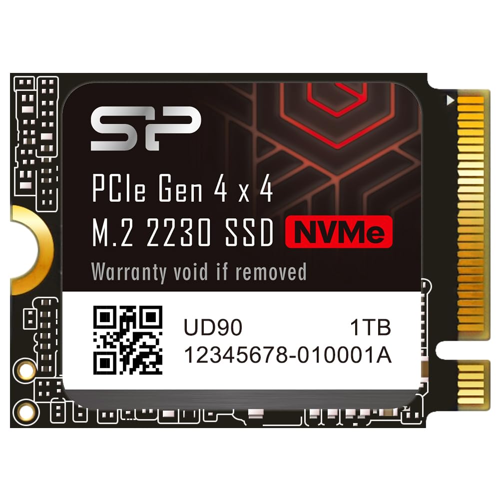 Silicon Power SU01KGBP44UD9007MM SSD UD90 2230 NVMe 4.0 Gen4 PCIe M.2 R/W up to 5000/3200MB/s Compatible with Steam Deck