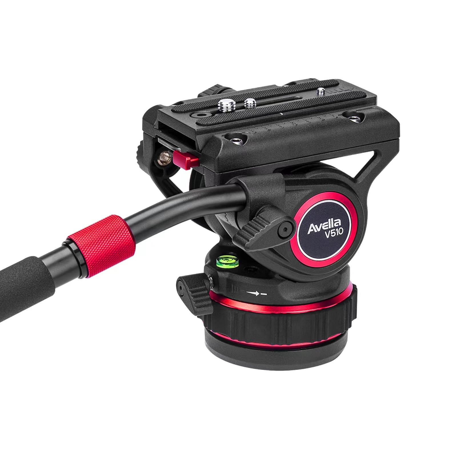 Avella Video Tripod Fluid Head With Quick Release Plate, Compatible With Dji Rs Gimbals Manfrotto,Max Load 22Lb/10Kg For Video Canon Nikon Sony Olympus Panasonic Dslr Camera, V510