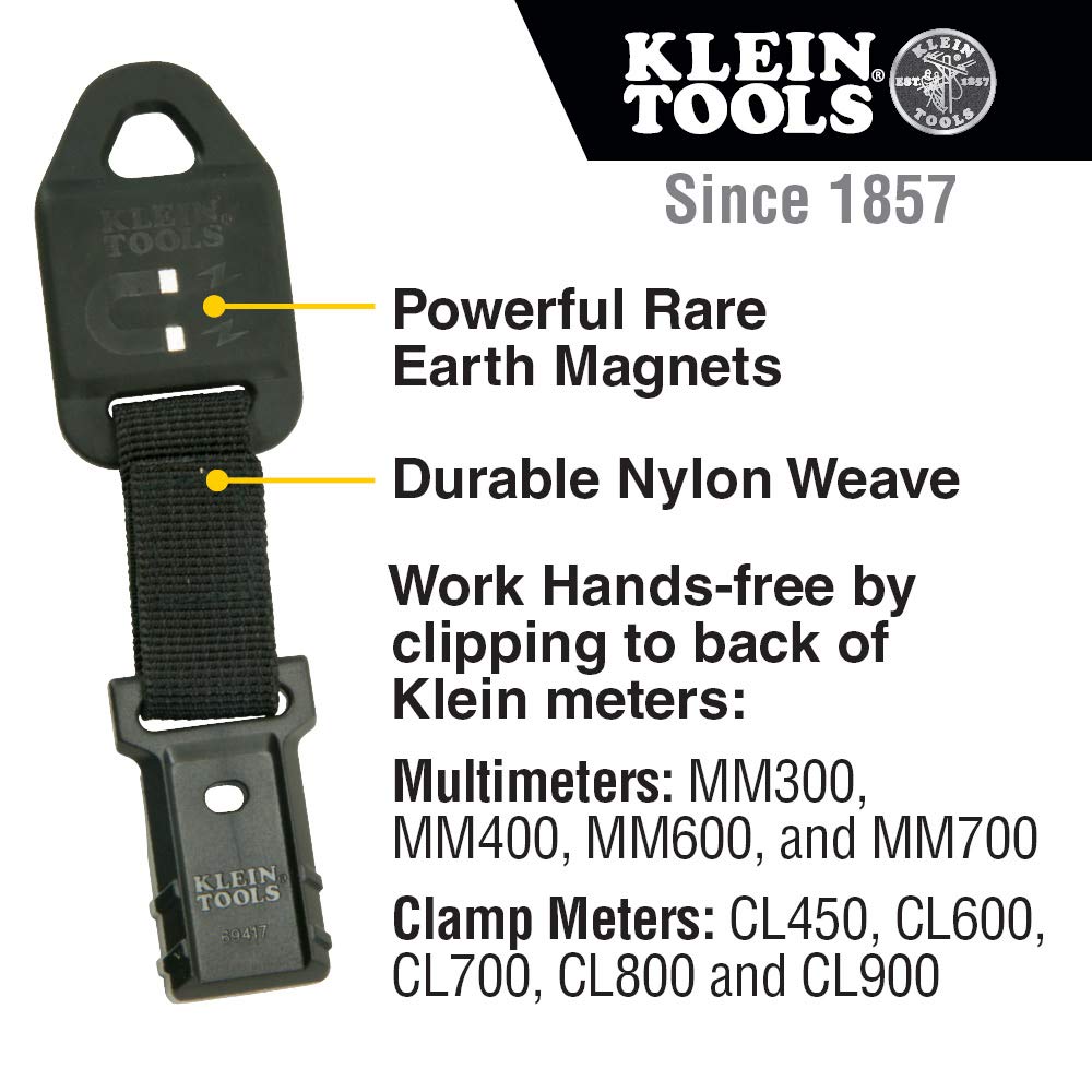 Klein Tools 69417 Rare Earth Magnetic Hanger, With Strap