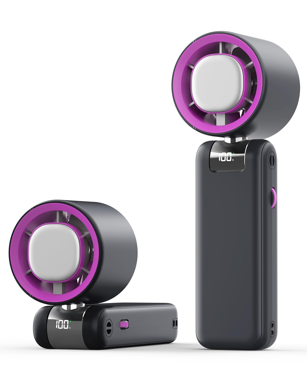 GVY Portable Handheld Fan,1-100 Speed Settings, [Up to 24H Cooling] 4000mAH Rechargeable Battery| Mini Personal Fan for Travel, 