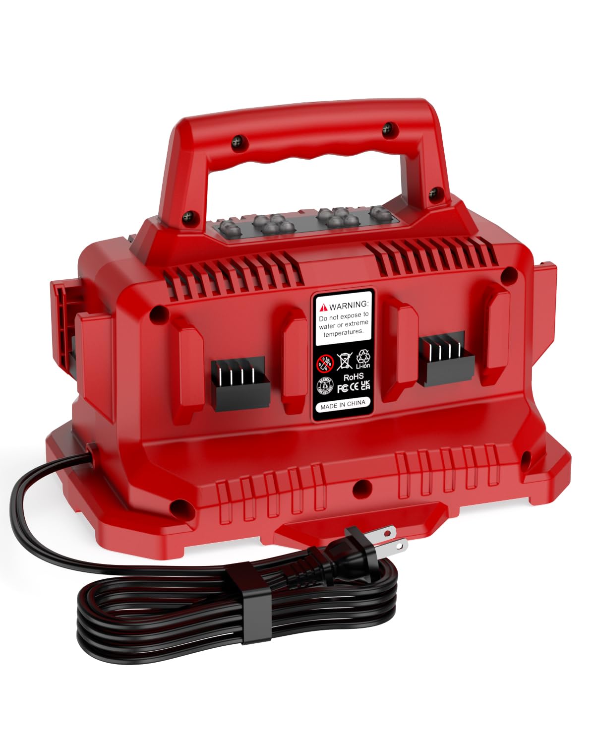 DORETEHU Simultaneously Charging 6-Ports Battery Charger,Compatible with Milwaukee18V Battery Charger,Compatible with All Milwau