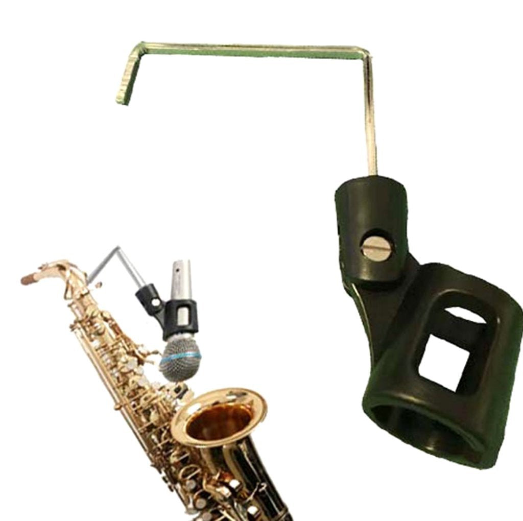 Saxophone Microphone Clip-On Clip Sax Wireless Mic Holder Stand
