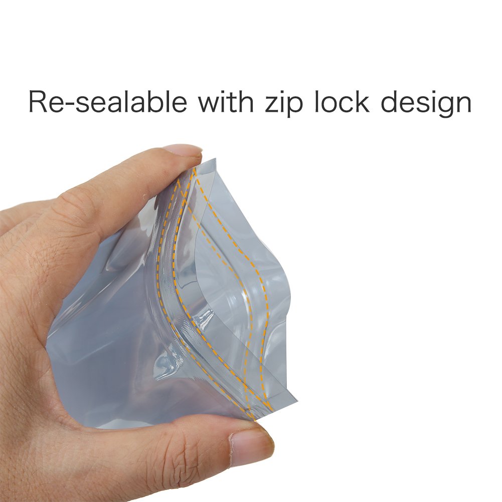 Hrx Package 100Pcs Premium Antistatic Bag, 4 X 6 Inches Resealable Zipper Bag For Ssd Hdd And Other Electronic Devices