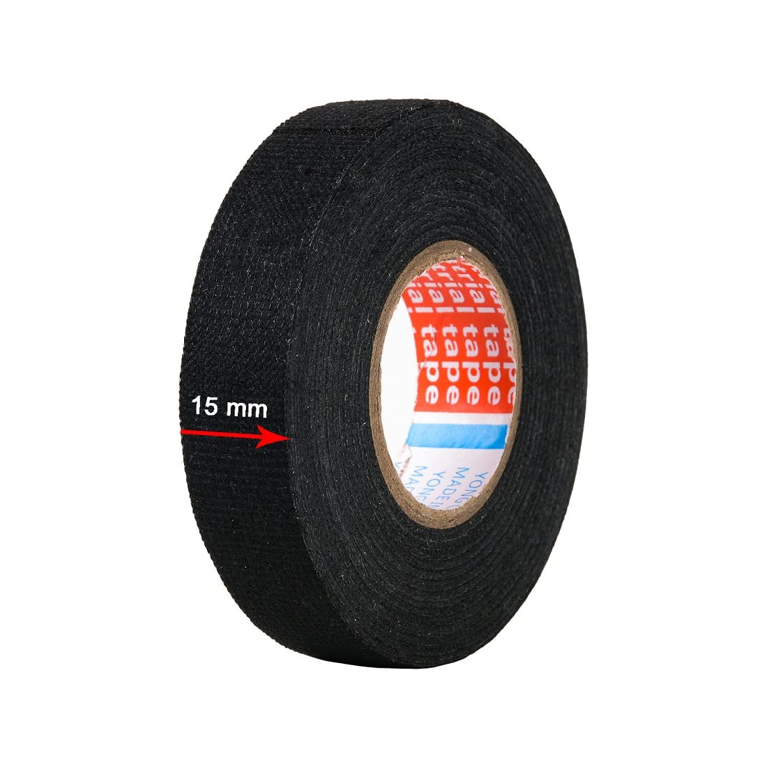 Qttech 5 Rolls Wire Harness Cloth Tape, Speaker Wiring Harness Cloth Tape, Black Adhesive Fabric Tape For Automobile Electrical