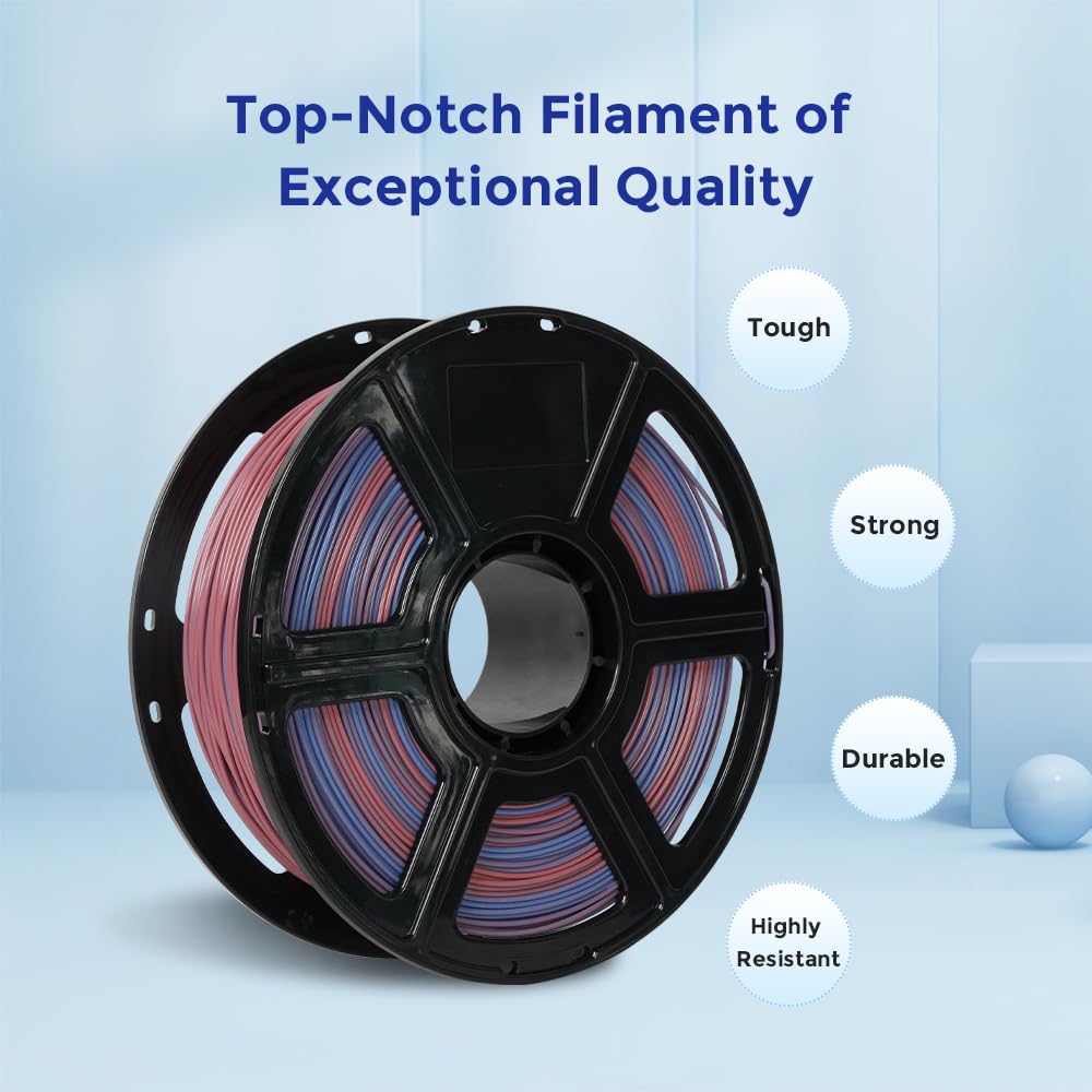 Flashforge 3D Printer Filament Gradient Color Change Pla Filament 1.75Mm, 1Kg Spool (2.2Lbs), Dimensional Accuracy +/- 0.02Mm, B