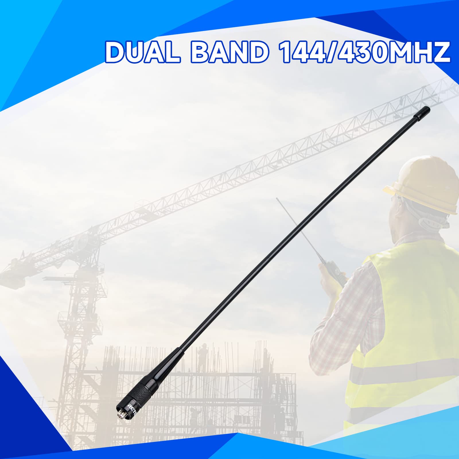 Retevis Two Way Radio Sma F Antenna,144/430Mhz Dual Band Antenna, For Aliunce Hd1 Hd2 Retevis Ra79 Rt29 Rt86 Rm21 Rt29D,Compatible With Baofeng Uv 5R Bf F8Hp Kenwood Walkie Talkies(5 Pack)