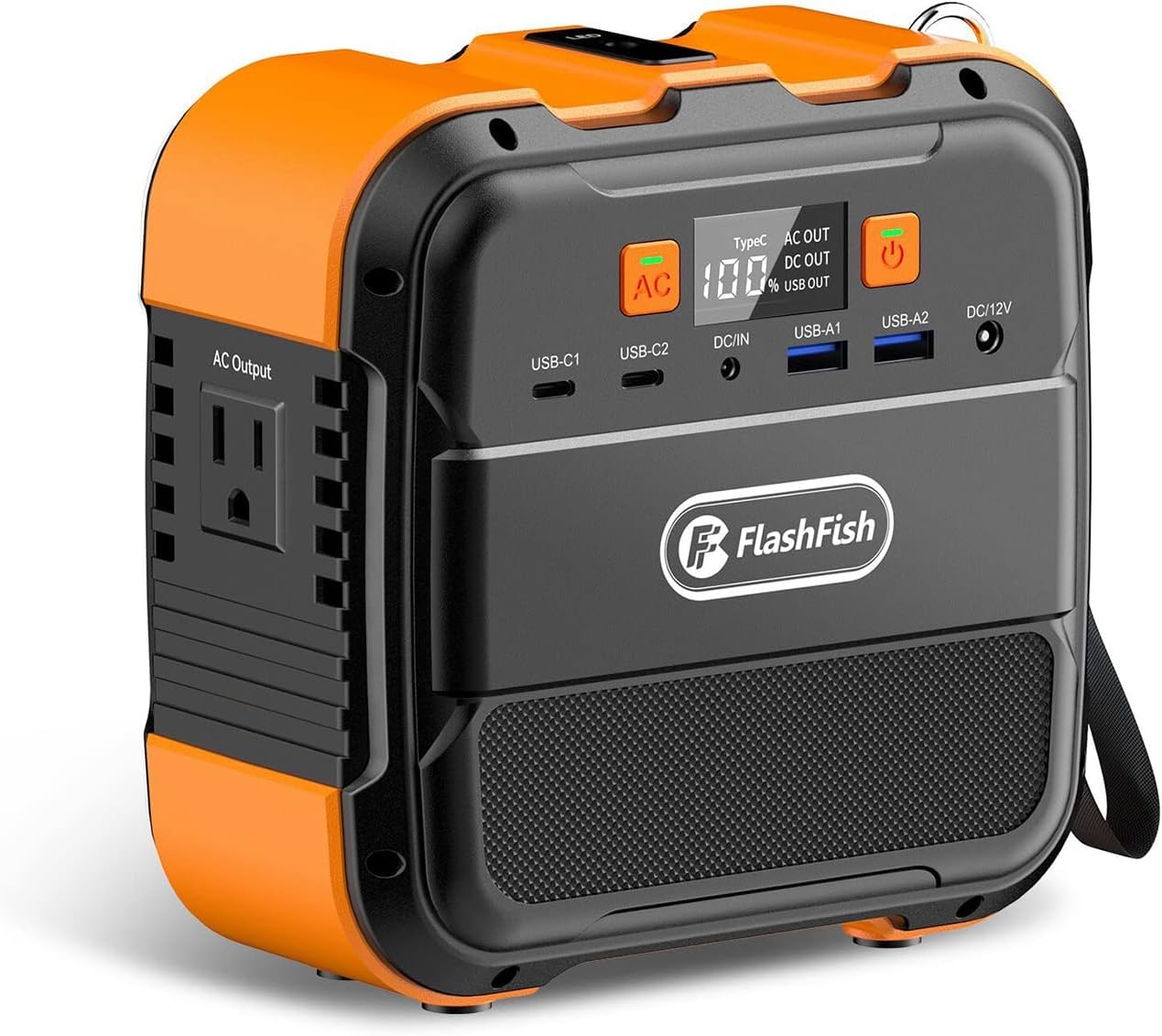 Portable Power Station 98Wh, Ff Flashfish Solar Generator 120W Backup Power Battery Pack With Ac/Dc/Type C/Usb/Flashlight, 110V