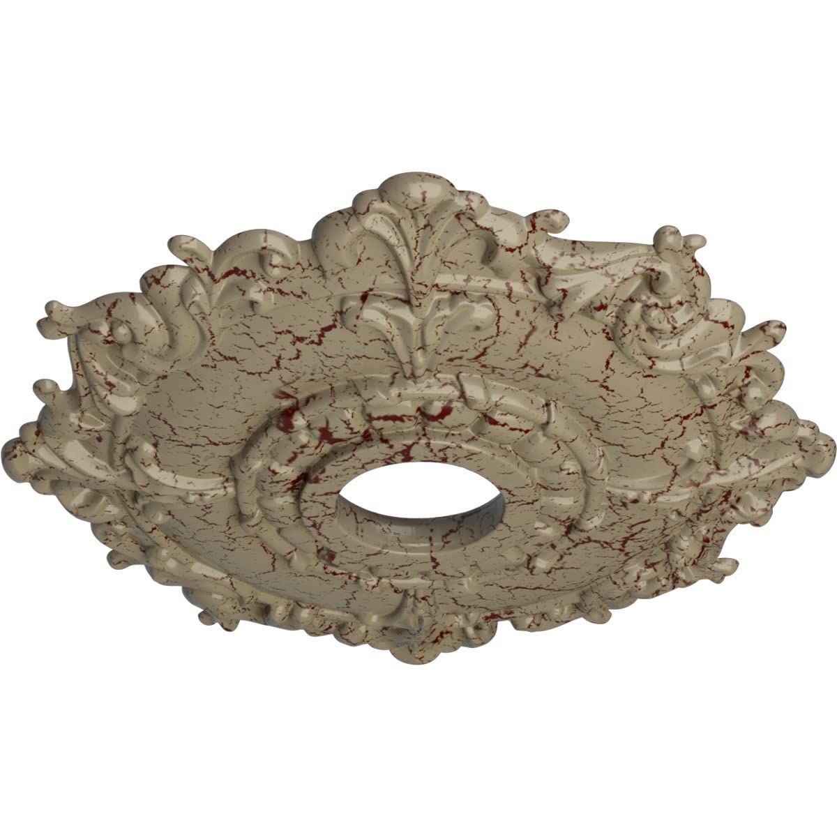 Ekena Millwork Cm18Rlgdc Riley Ceiling Medallion, 18''Od X 3 1/2''Id X 1 1/2''P, Gobi Desert Crackle