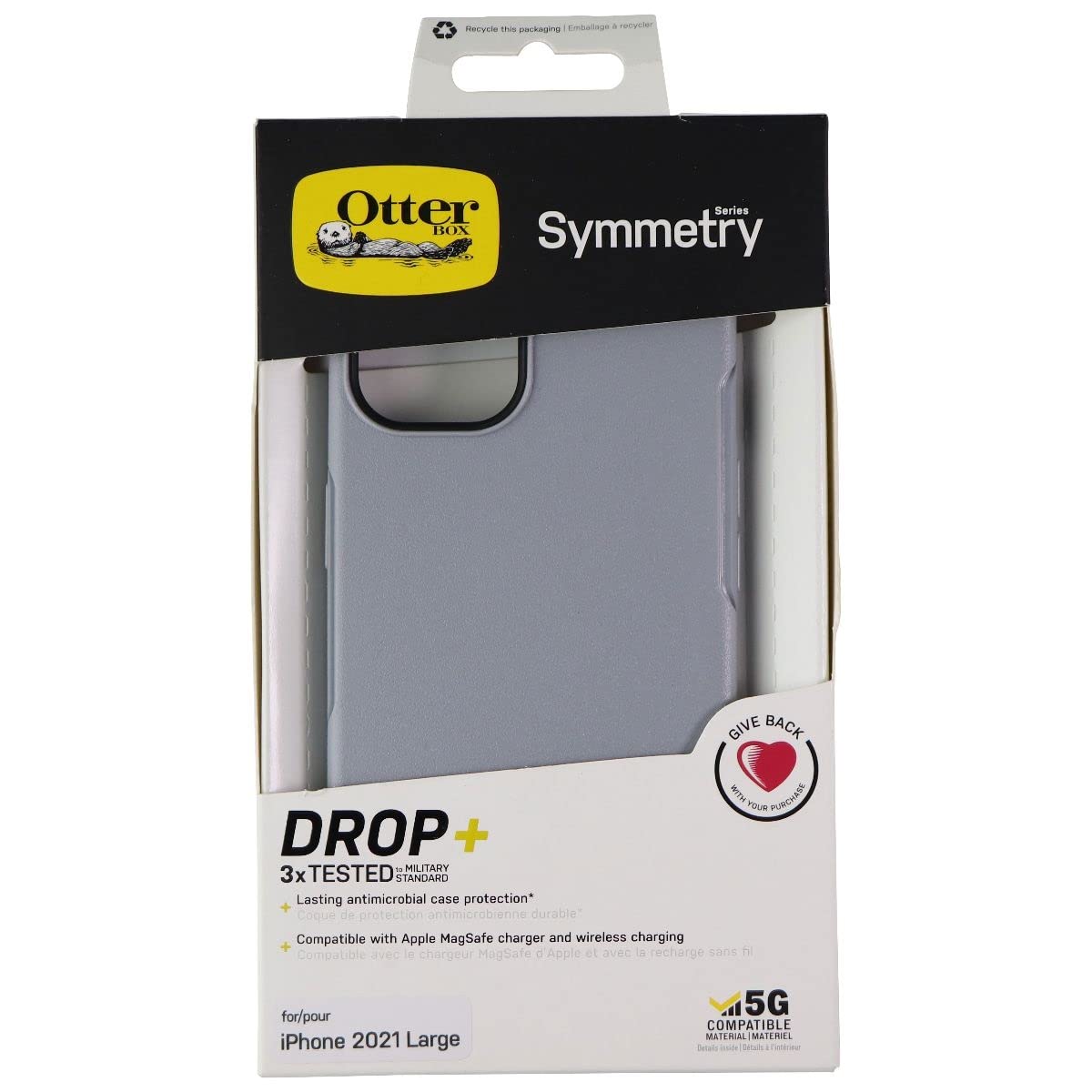Otterbox Iphone 13 (Only) Symmetry Series Case   Resilience Grey, Ultra Sleek, Wireless Charging Compatible, Raised Edges Protec
