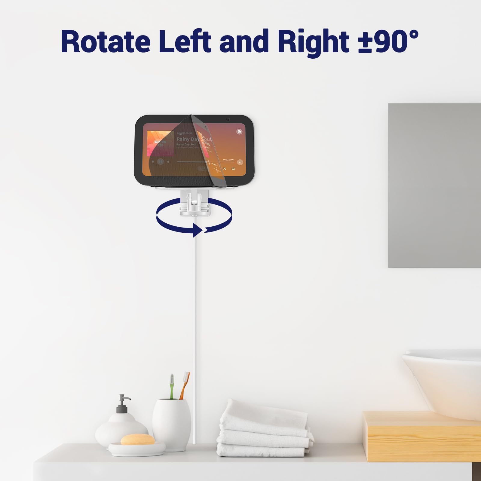 Wawxh1314 Wall Mount For Show 5 3Rd Gen, Tilt And Swivel Mount For Show 5 (Silver)